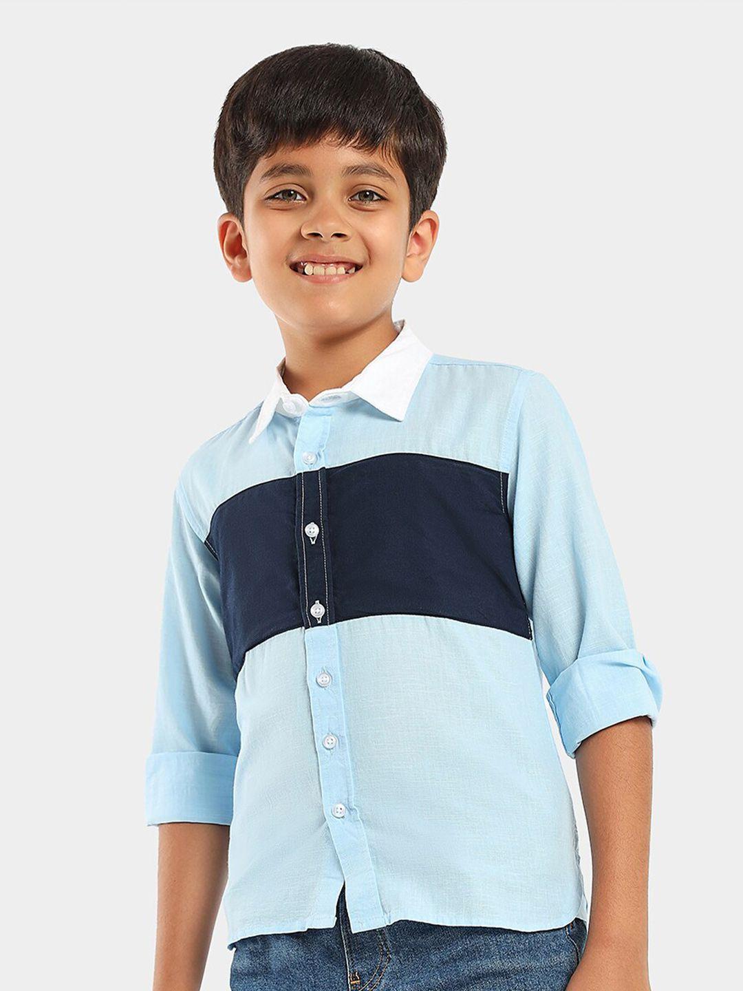 lilpicks-boys-navy-blue-smart-opaque-casual-shirt
