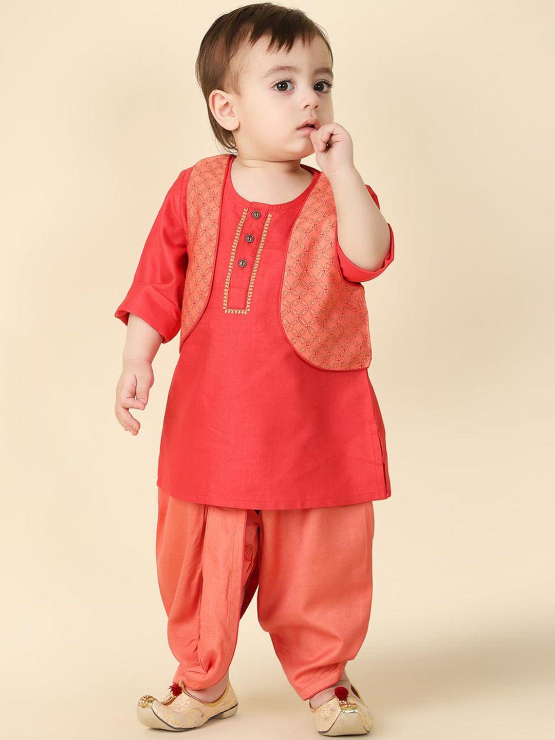 fabindia-infant-boys-kurta-with-dhoti-pants-&-jacket