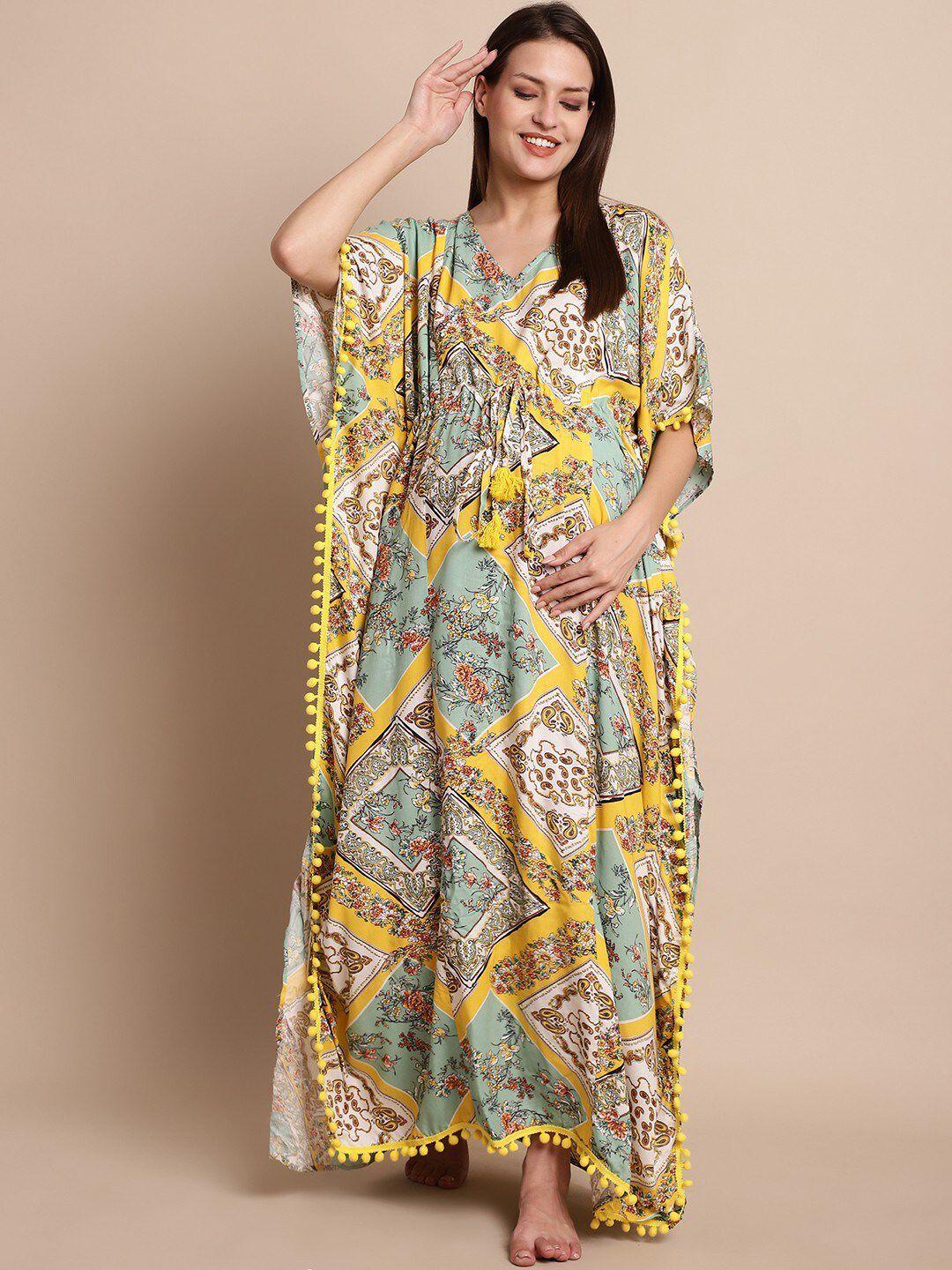 secret-wish-printed-maternity-kaftan-nightdress