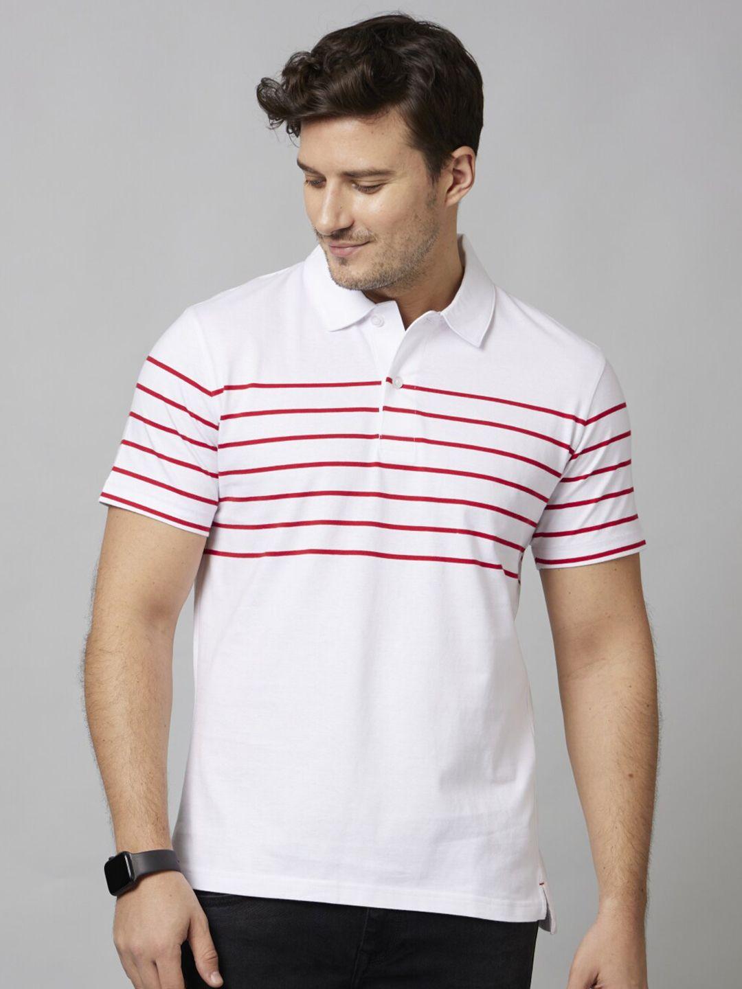 celio-men-white-striped-polo-collar-cotton-t-shirt