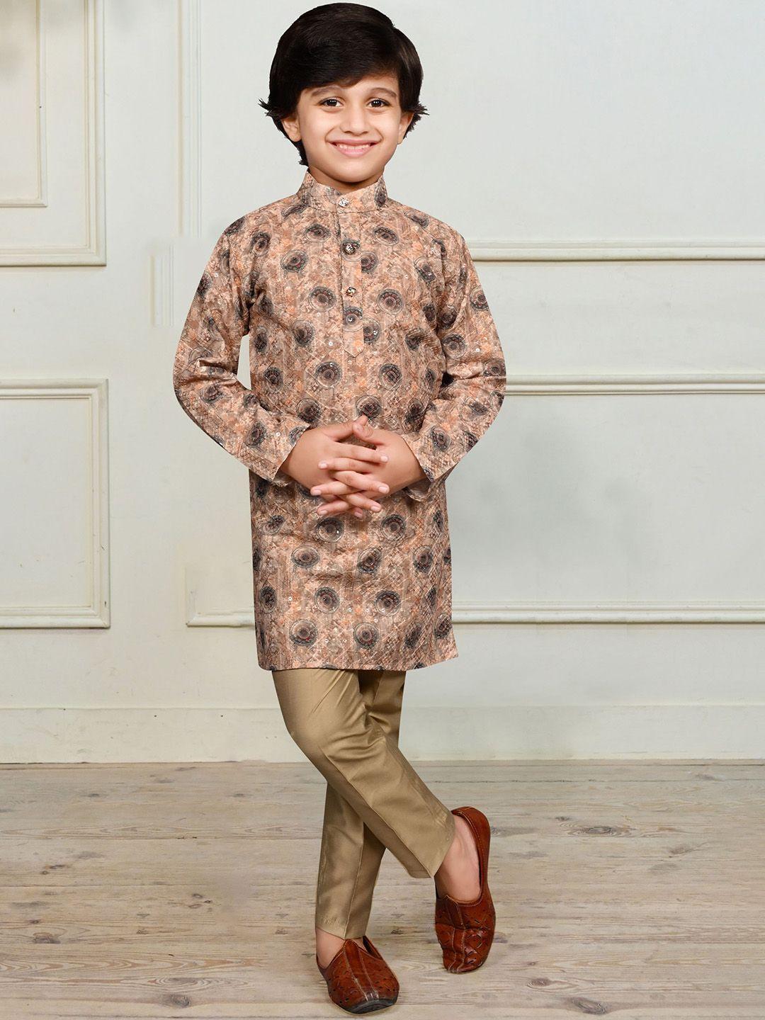 ahhaaaa-boys-ethnic-motifs-printed-sequinned-pure-cotton-kurta-with-trousers