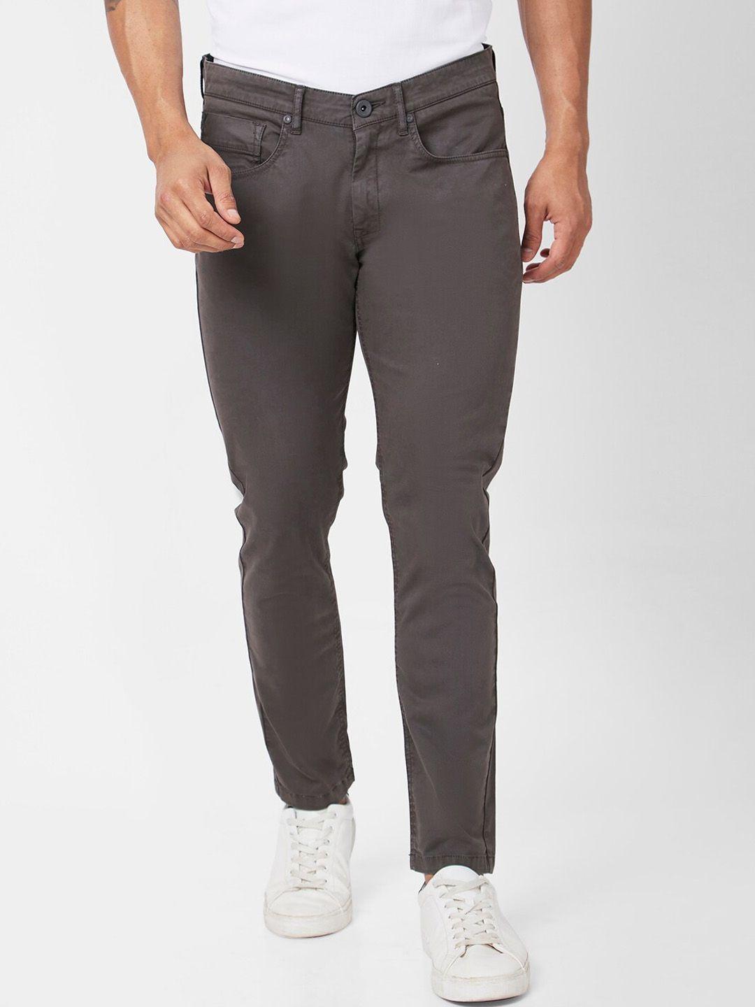 spykar-men-slim-fit-mid-rise-cotton-trousers