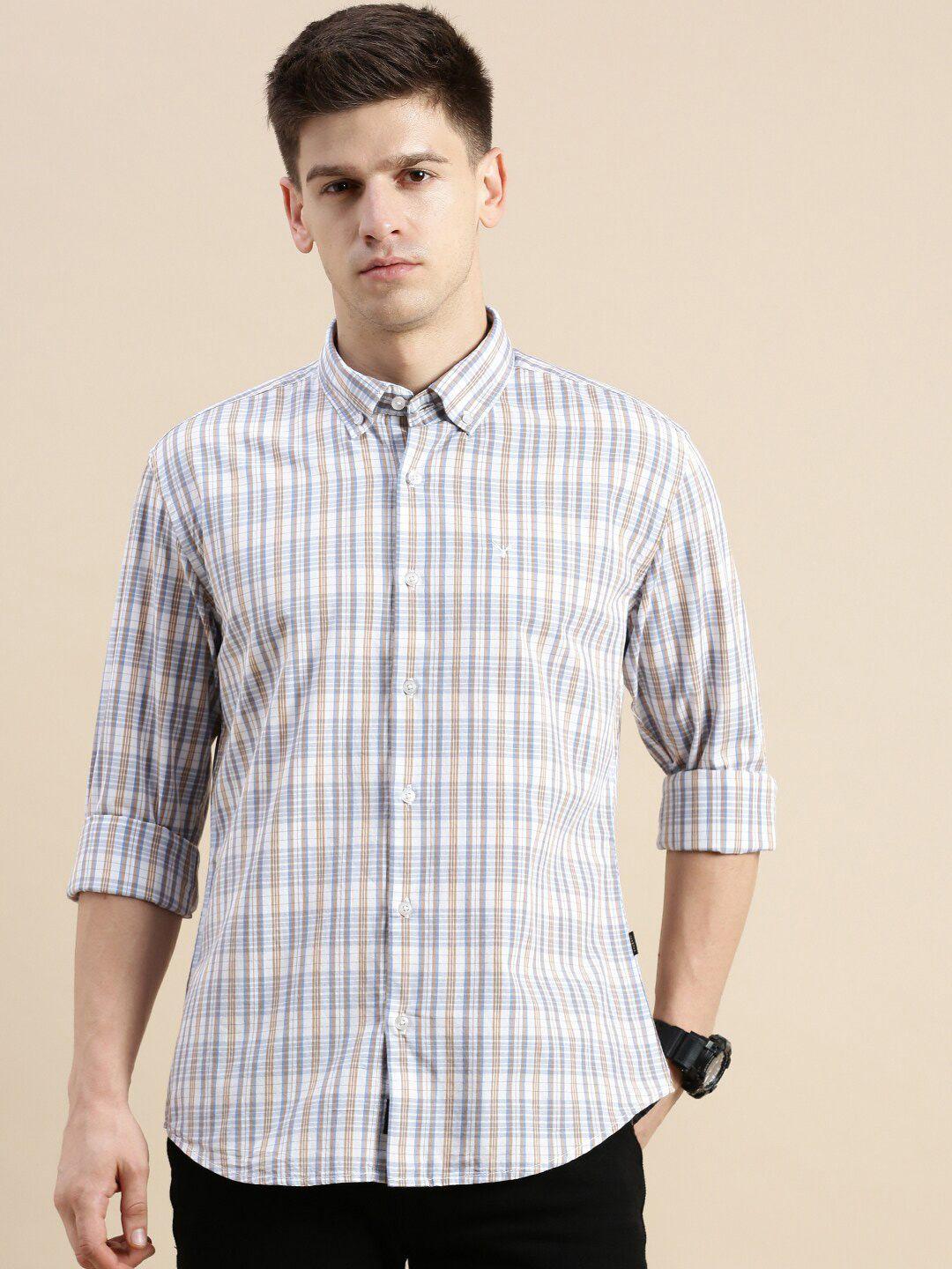 showoff-standard-slim-fit-vertical-checks-checked-cotton-casual-shirt