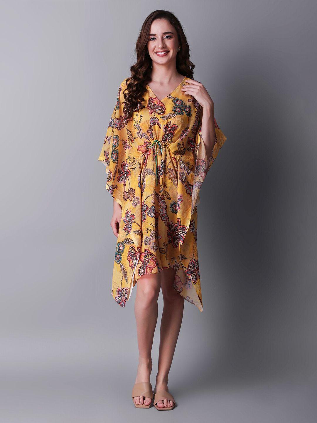 rajoria-instyle-floral-printed-kimono-sleeves-georgette-kaftan-dress