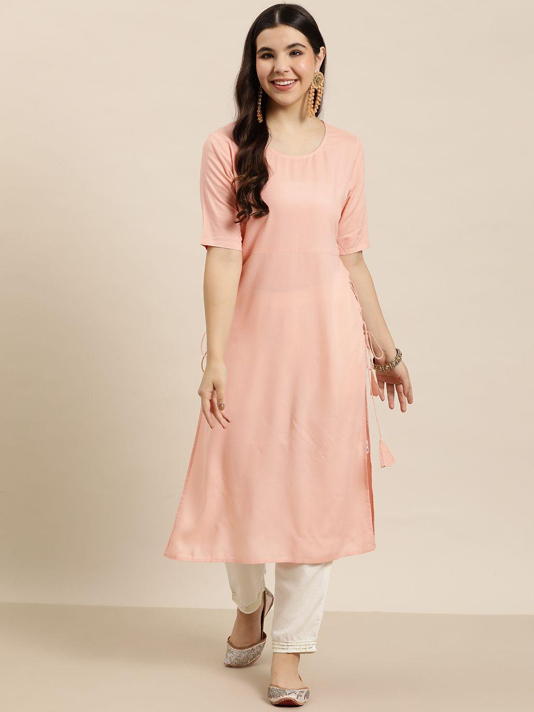 here&now-lace-up-detail-kurta