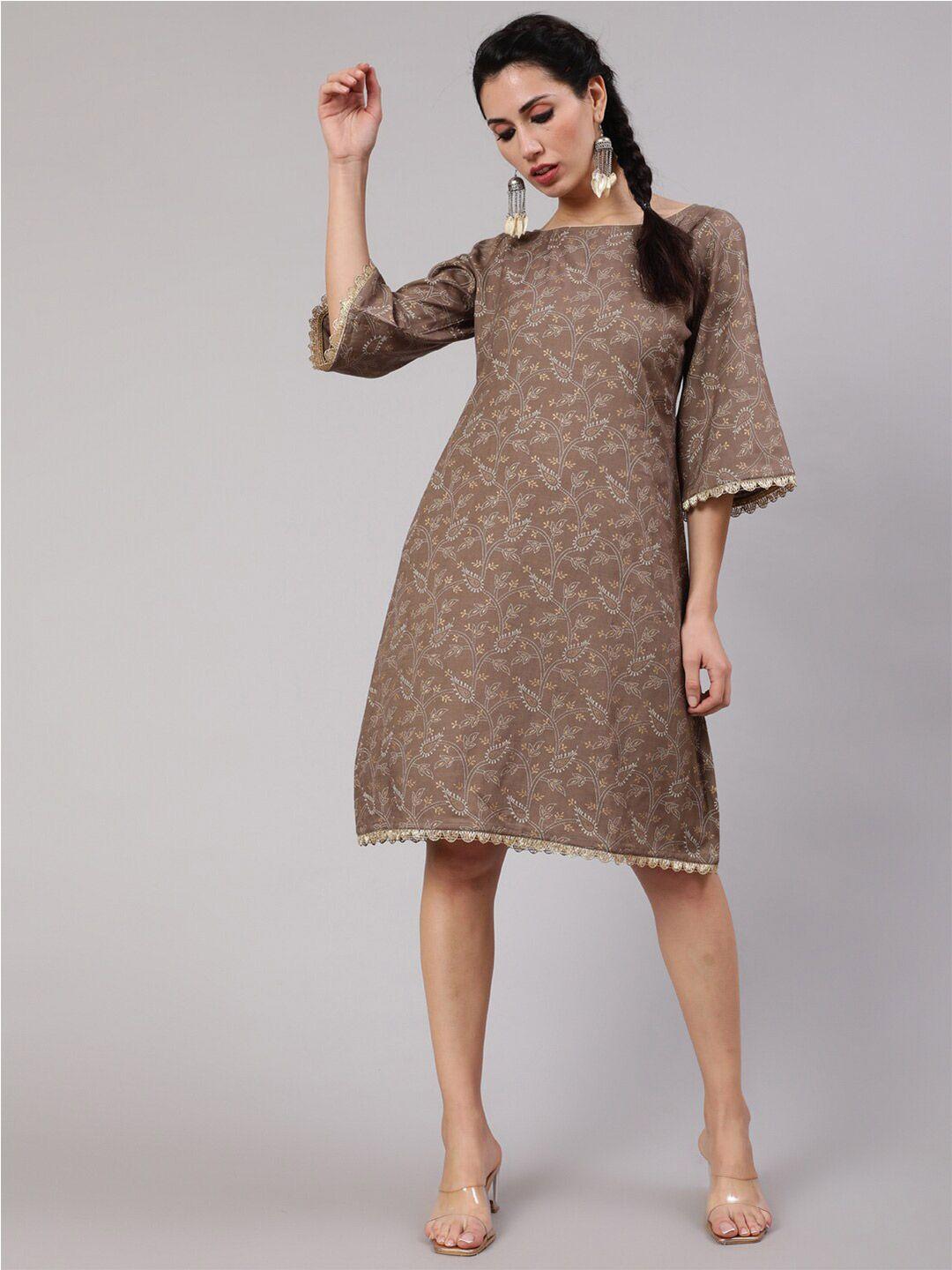 aks-ethnic-motifs-printed-bell-sleeves-a-line-dress