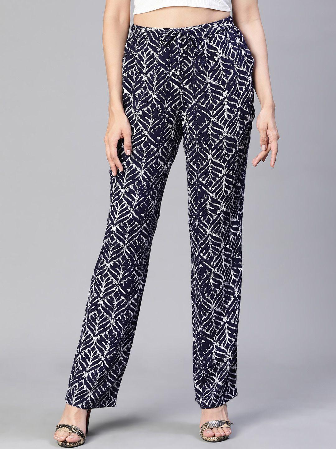 oxolloxo-women-printed-relaxed-loose-fit-easy-wash-parallel-trousers