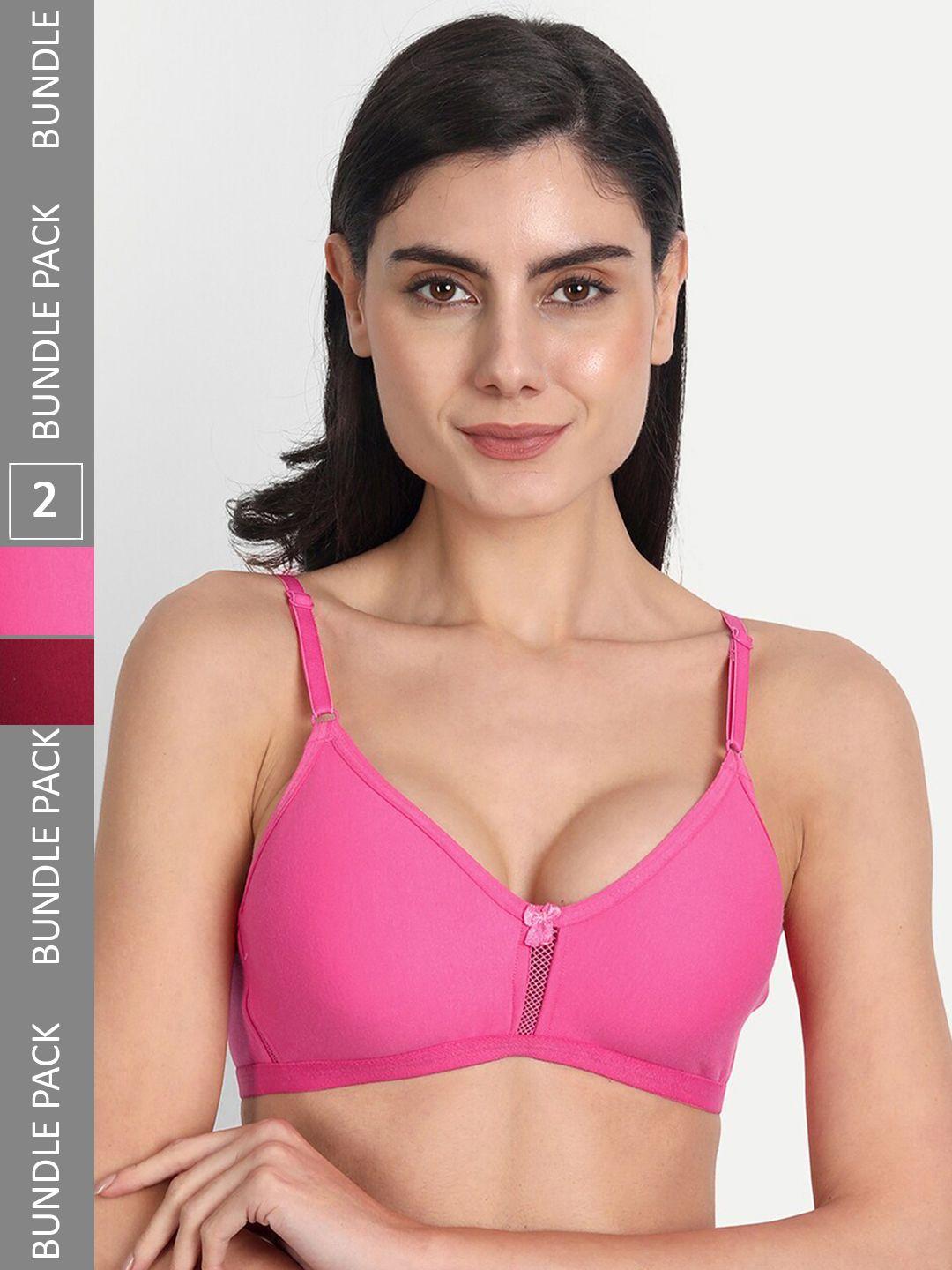 aimly-pack-of-2-seamless-non-padded-non-wired-full-coverage-cotton-t-shirt-bra