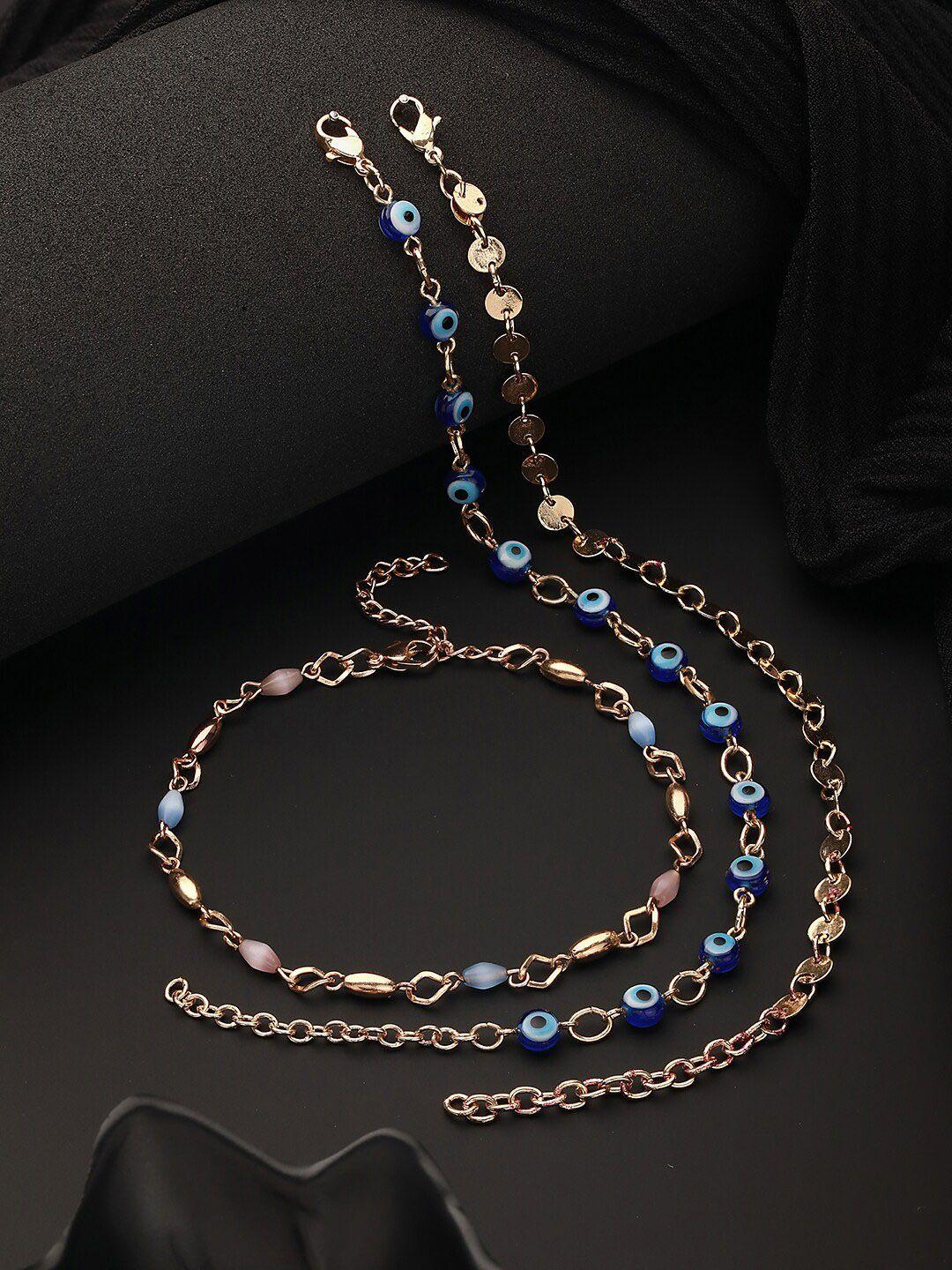 dressberry-set-of-3-rose-gold-plated-link-chain-anklets