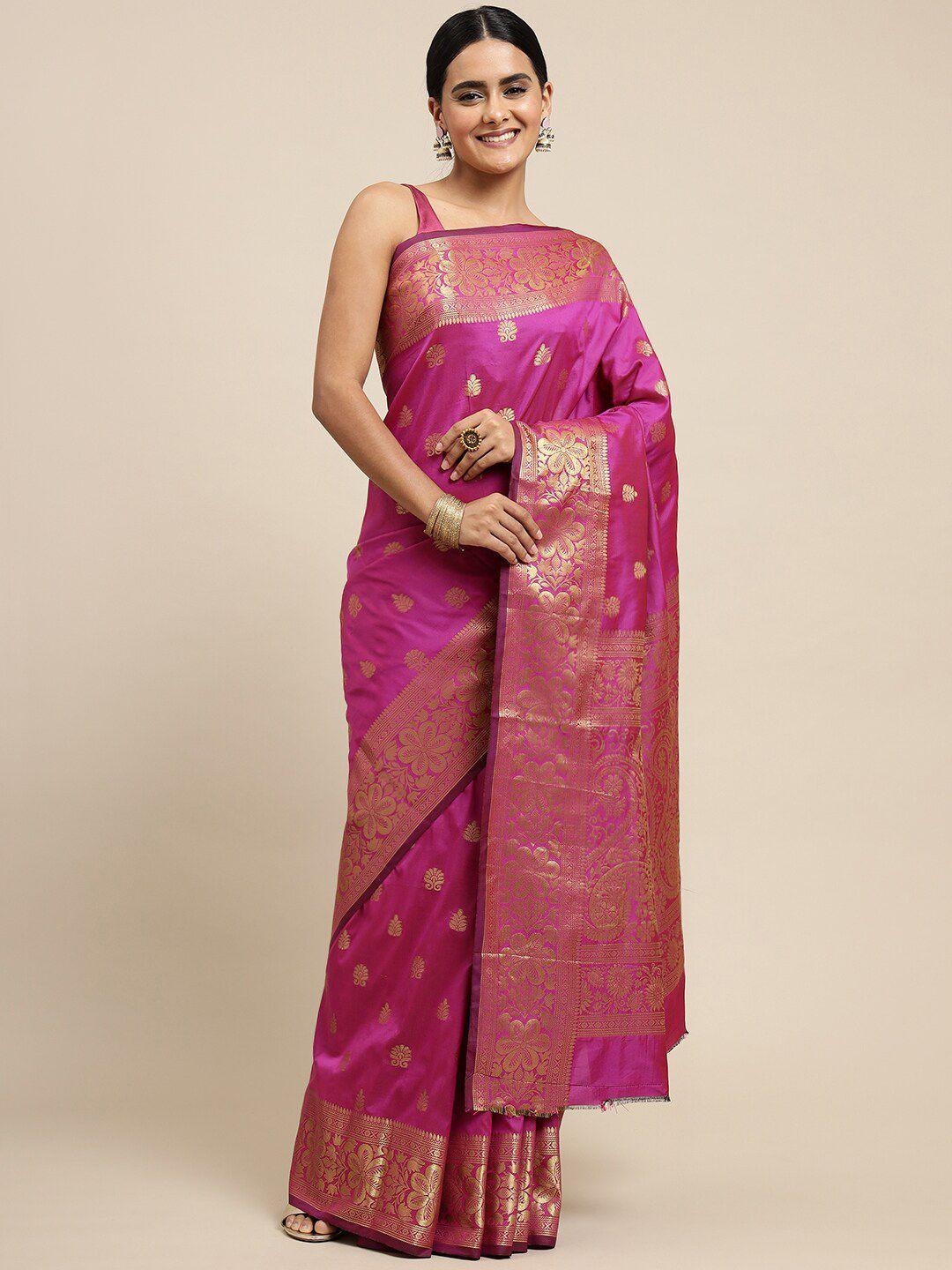 anaita-pink-&-gold-toned-woven-design-zari-pure-silk-banarasi-saree