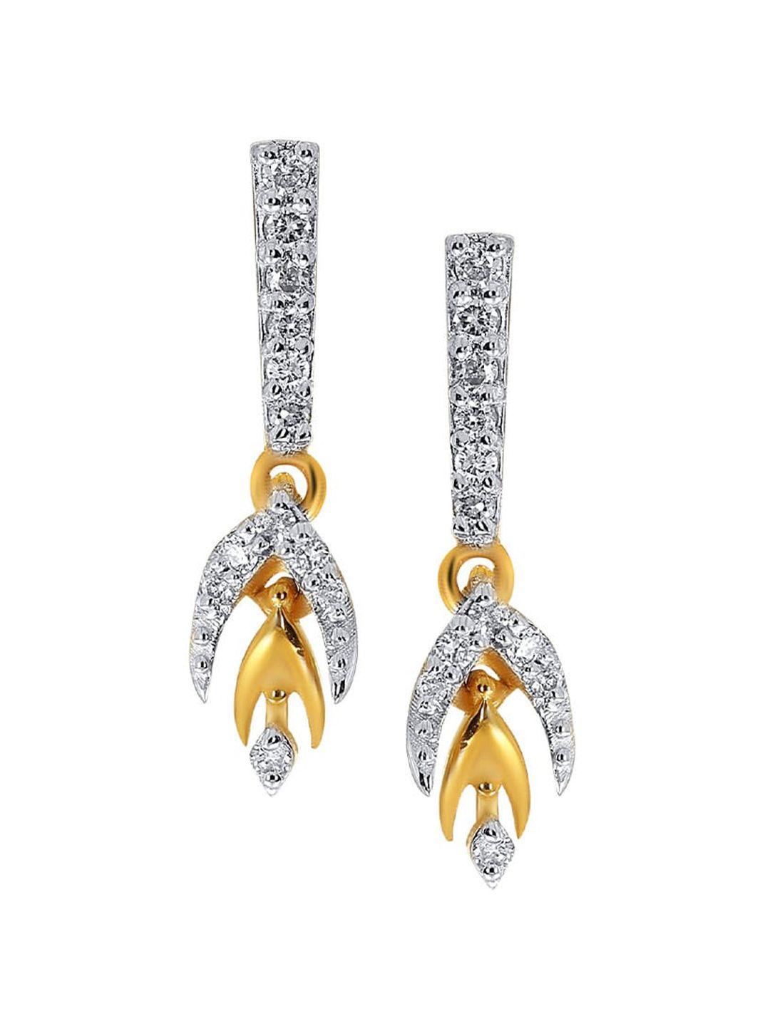 senco-dazzling-bud-18kt-gold-diamond-studded-drop-earrings-1.0gm