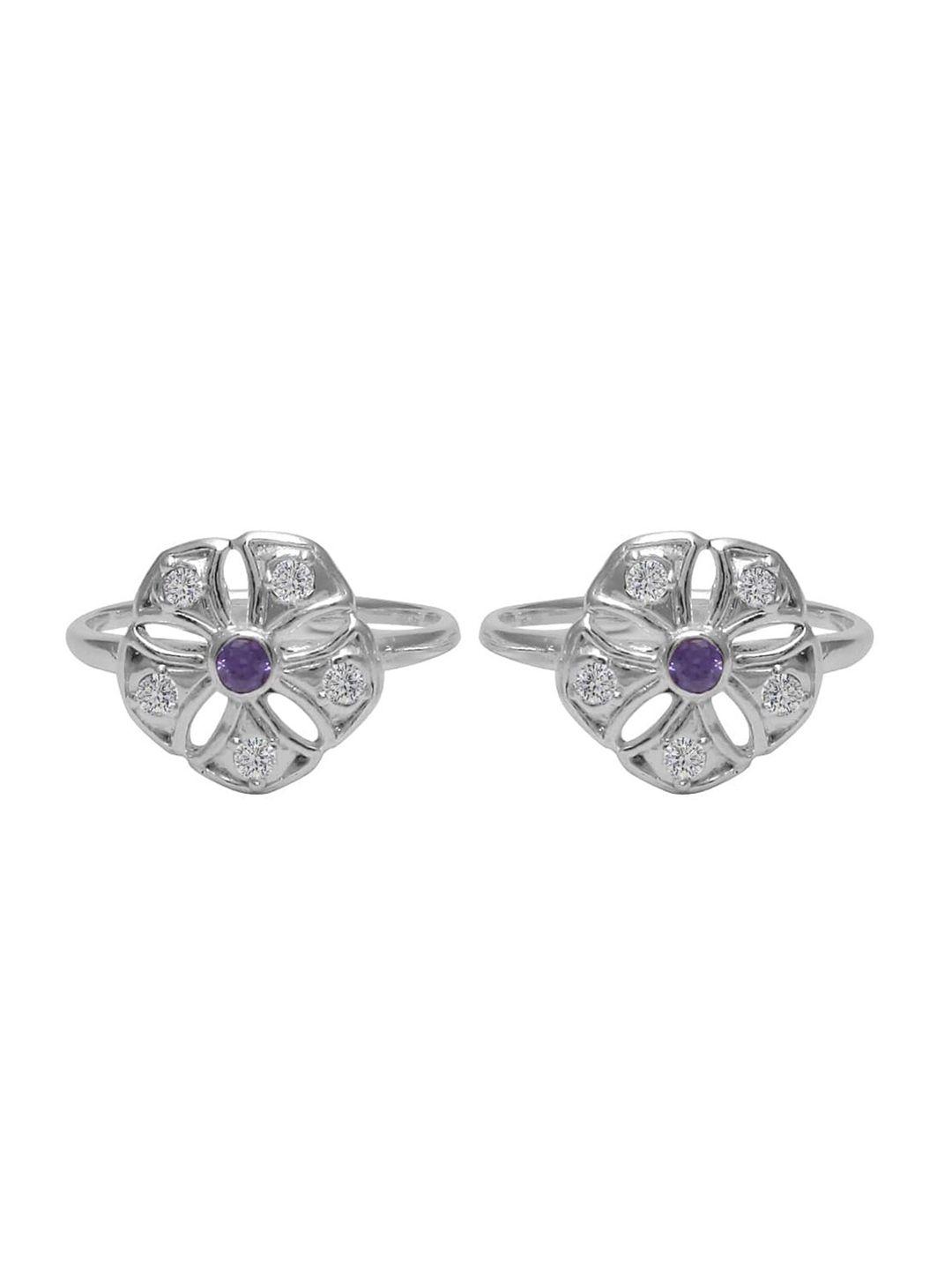 abhooshan-set-of-2-92.5-sterling-silver-cz-studded-adjustable-toe-rings