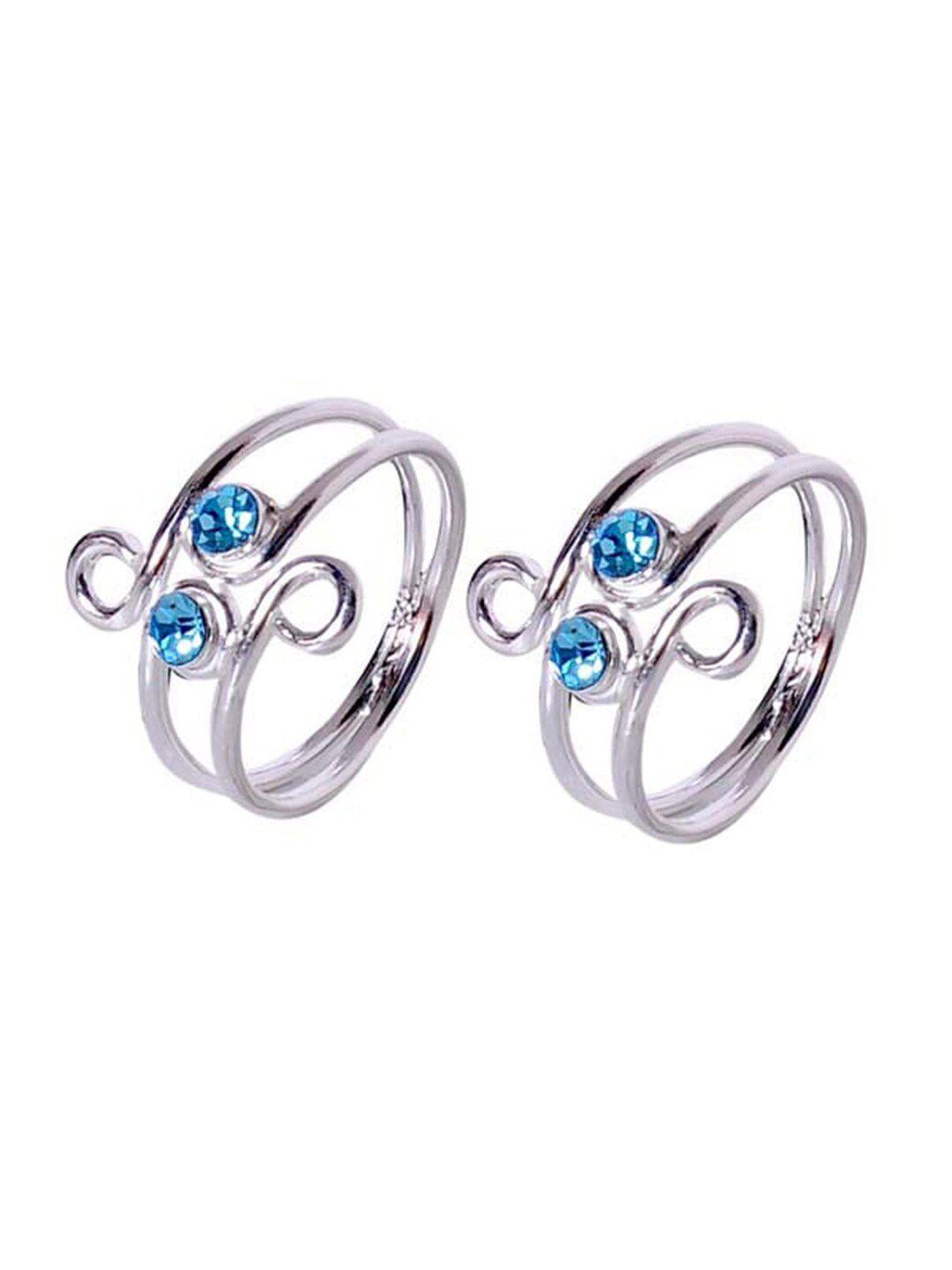 abhooshan-set-of-2-92.5-sterling-silver-crystal-studded-adjustable-toe-rings