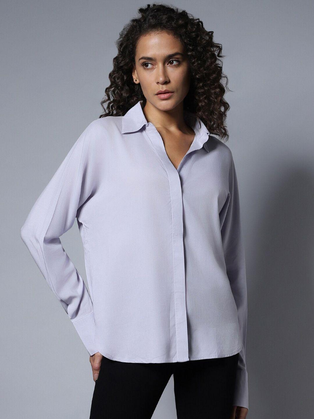 high-star-spread-collar-long-sleeves-solid-regular-shirt