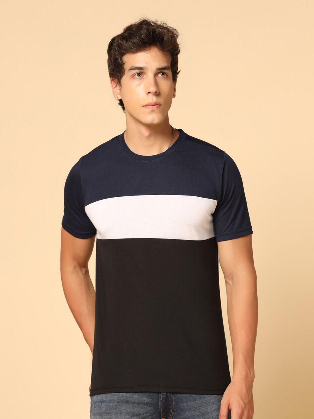 inkkr-colourblocked-round-neck-cotton-t-shirt
