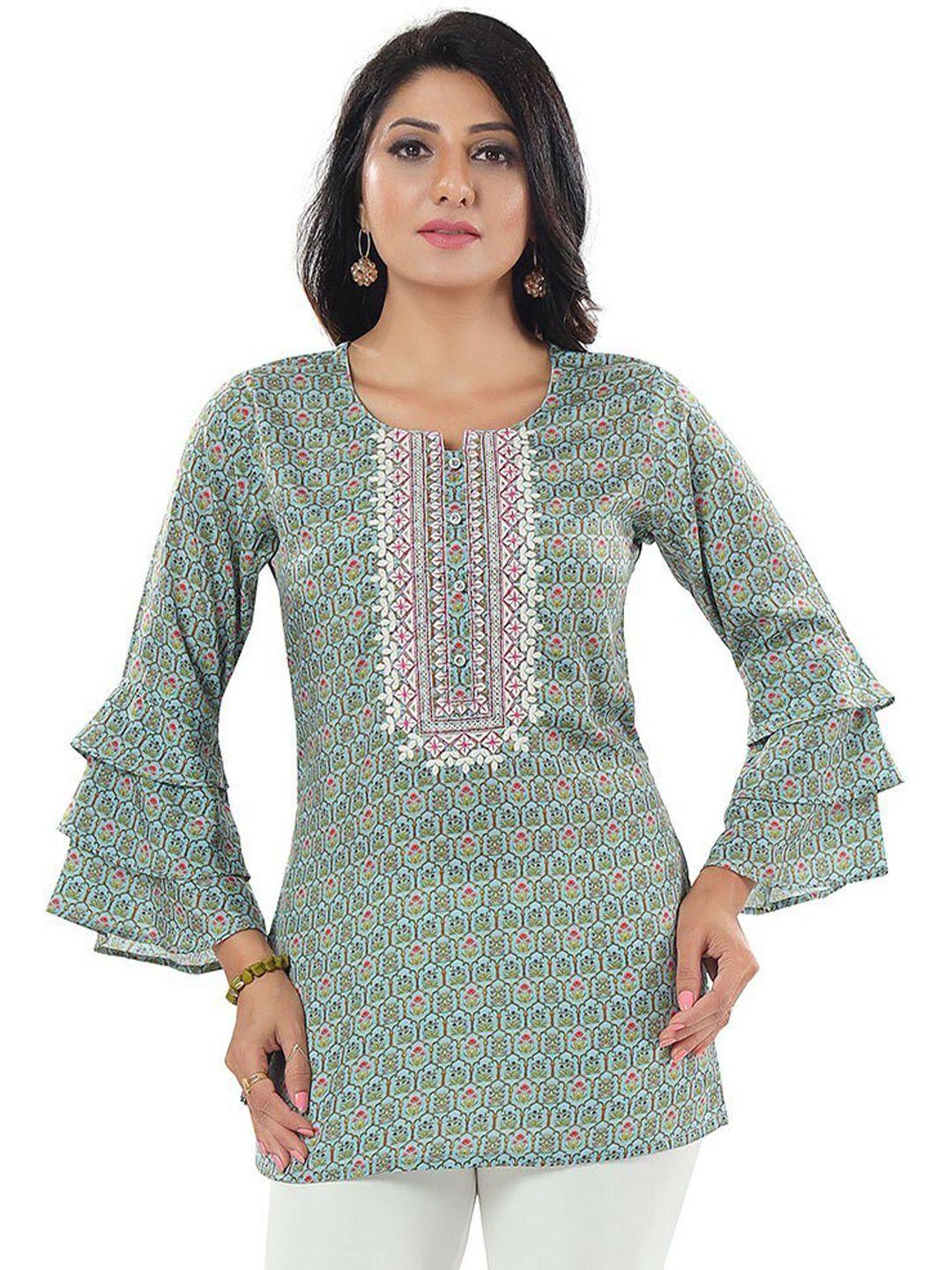 keshubaba-ethnic-motifs-embroidered-&-printed-short-kurti