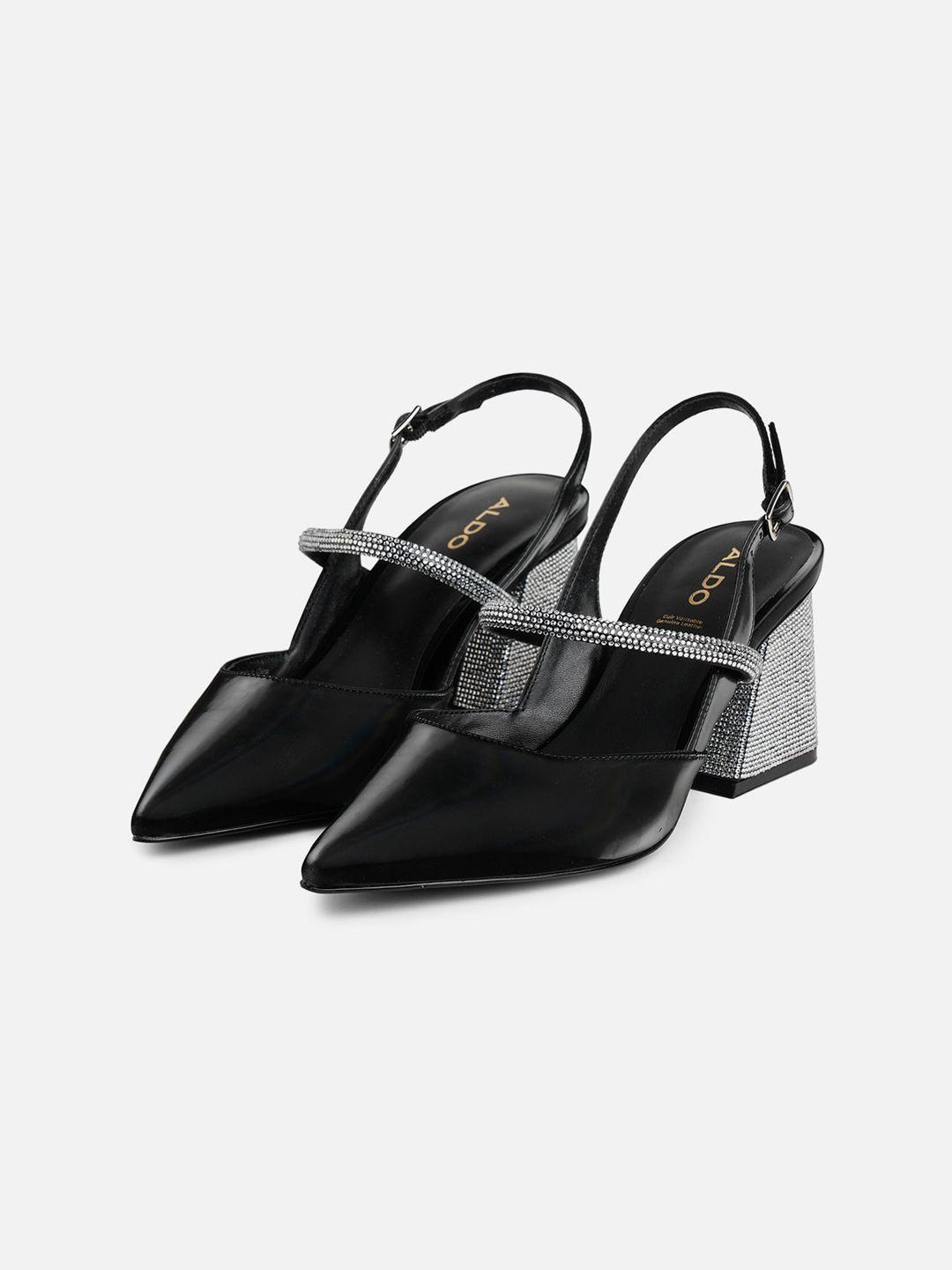 aldo-embellished-pointed-toe-block-heels