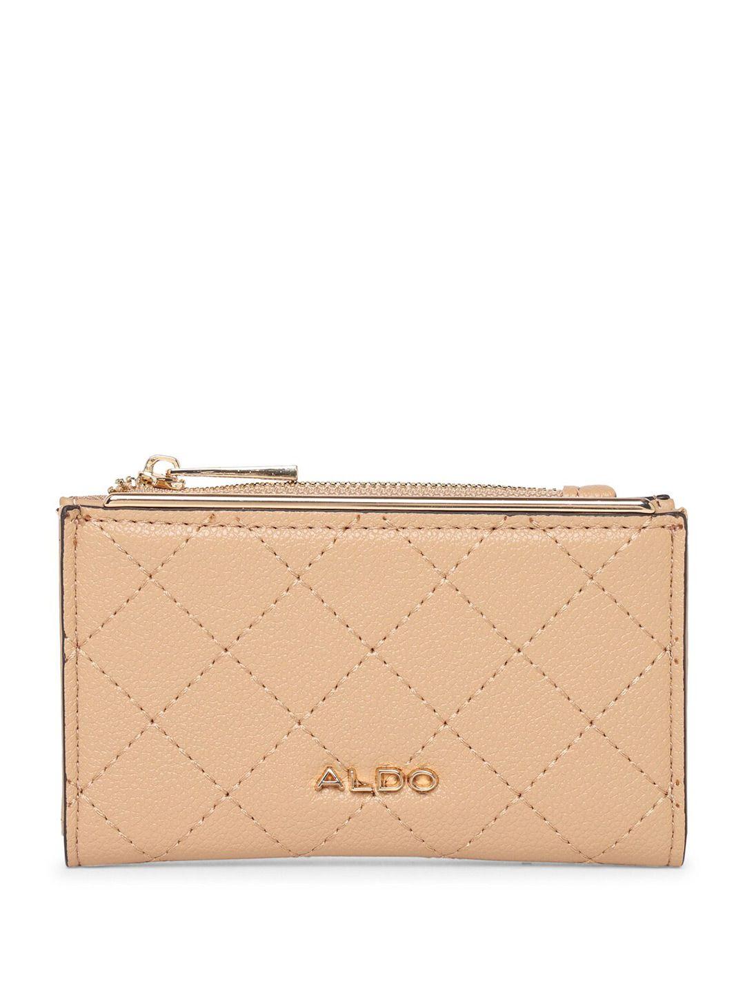 aldo-women-textured-zip-around-wallet