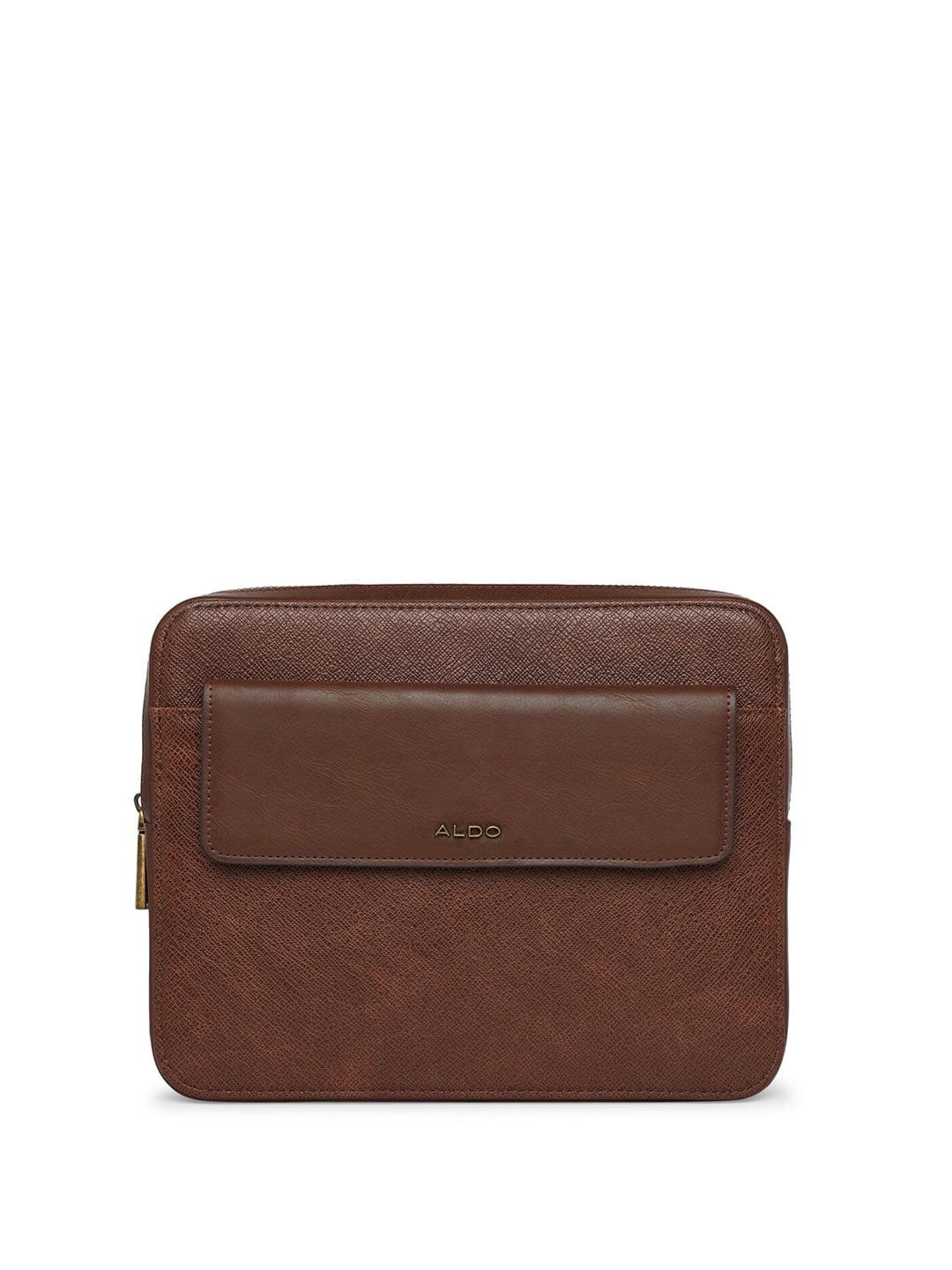 aldo-men-textured-zip-around-wallet
