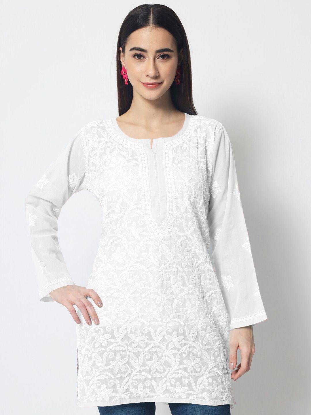 paramount-chikan-white-ethnic-motifs-embroidered-chikankari-chikankari-kurti