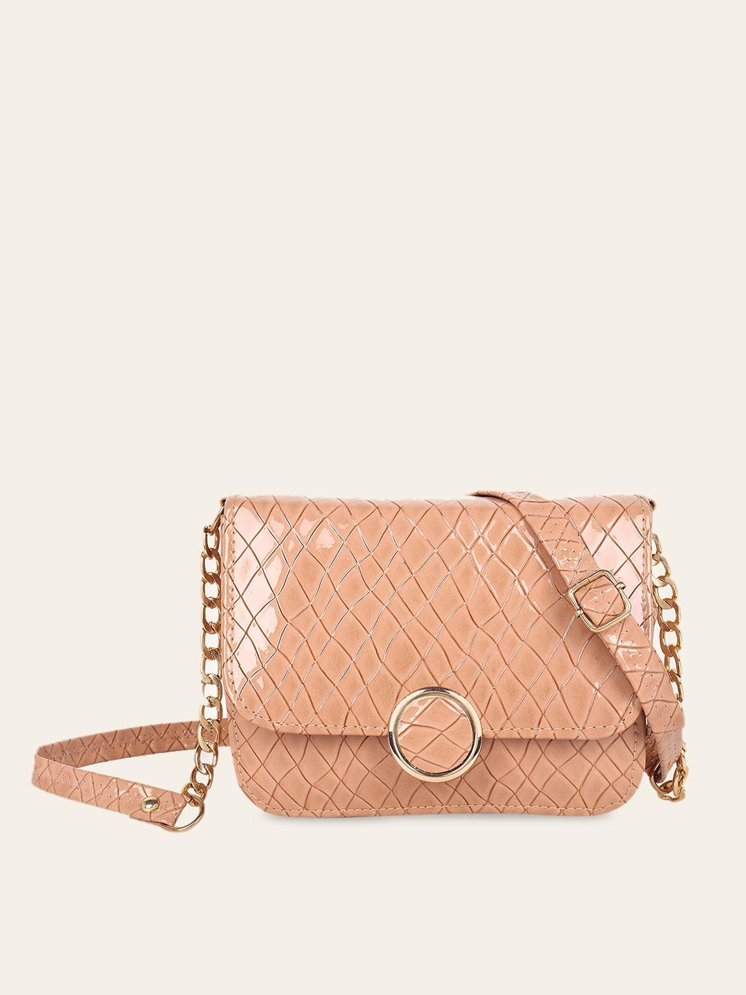dressberry-beige-textured-structured-sling-bag