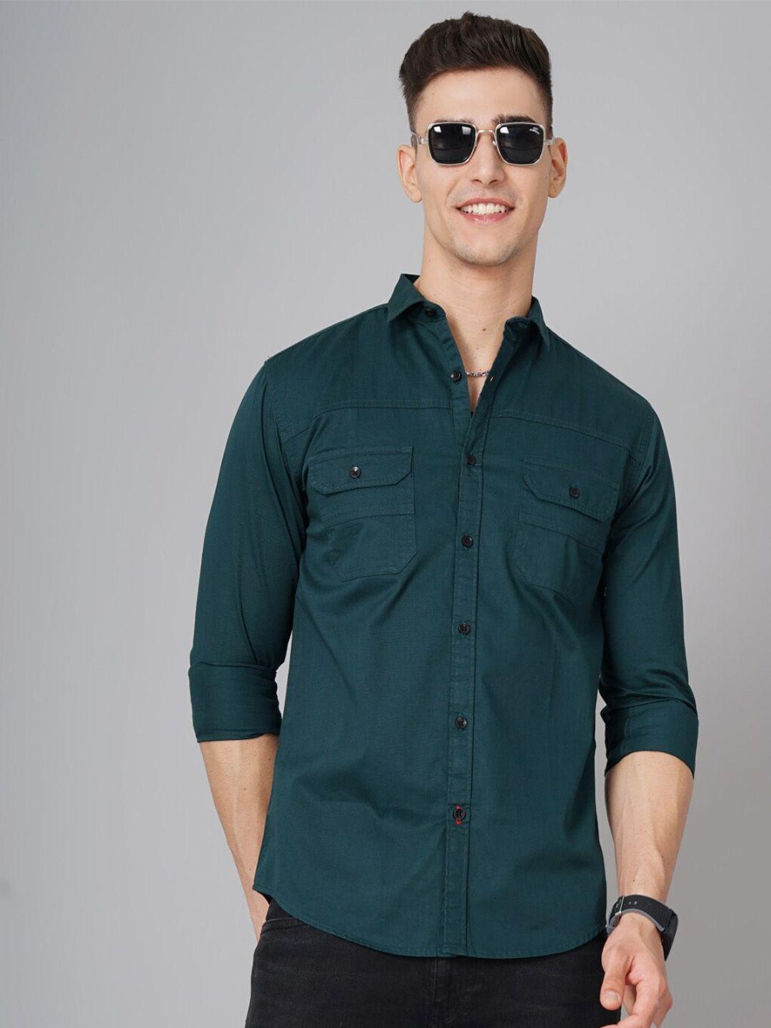 paul-street-men-teal-standard-slim-fit-opaque-casual-shirt