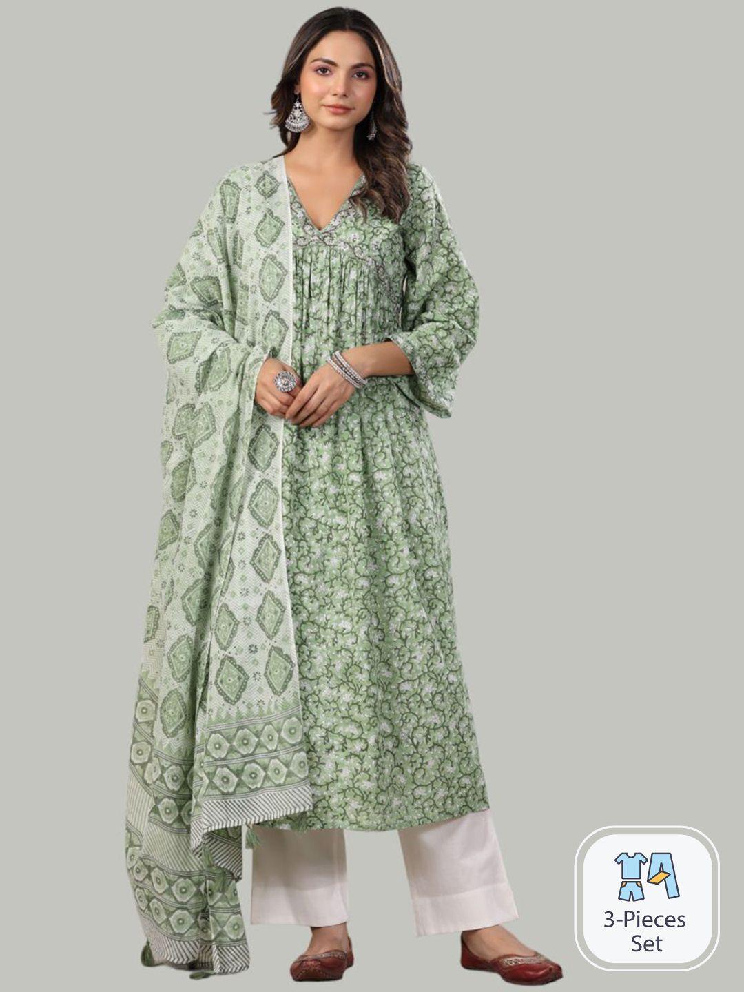 shuddhi-ethnic-motifs-printed-empire-pure-cotton-kurta-with-trousers-&-dupatta