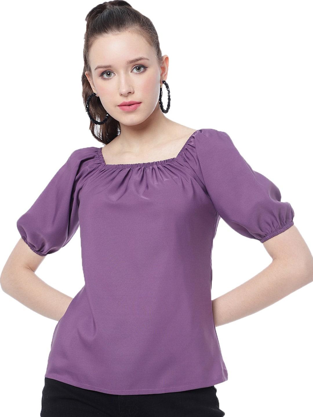 clemira-square-neck-puff-sleeve-gather-top