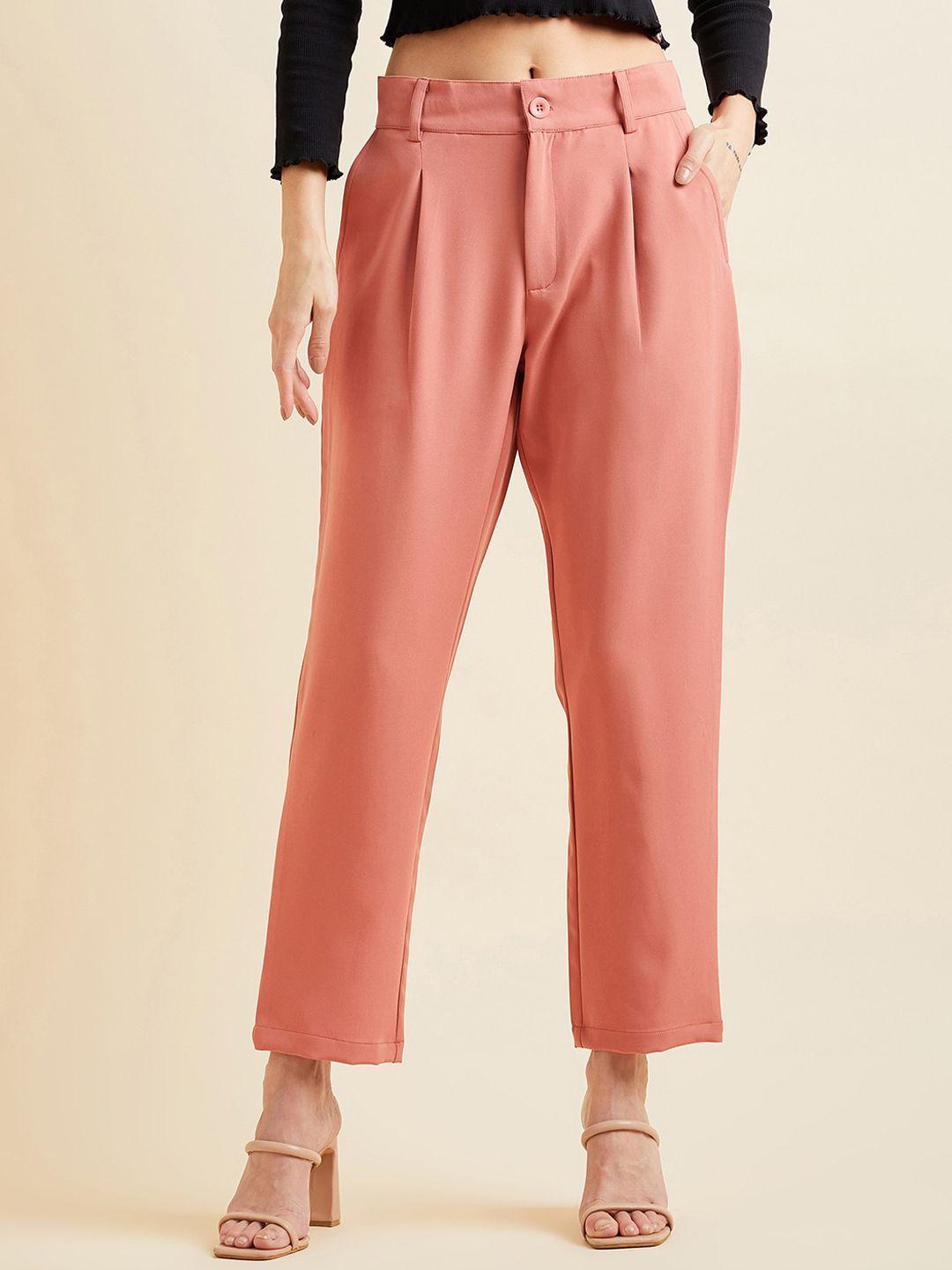 panit-women-rust-relaxed-straight-fit-high-rise-pleated-trousers