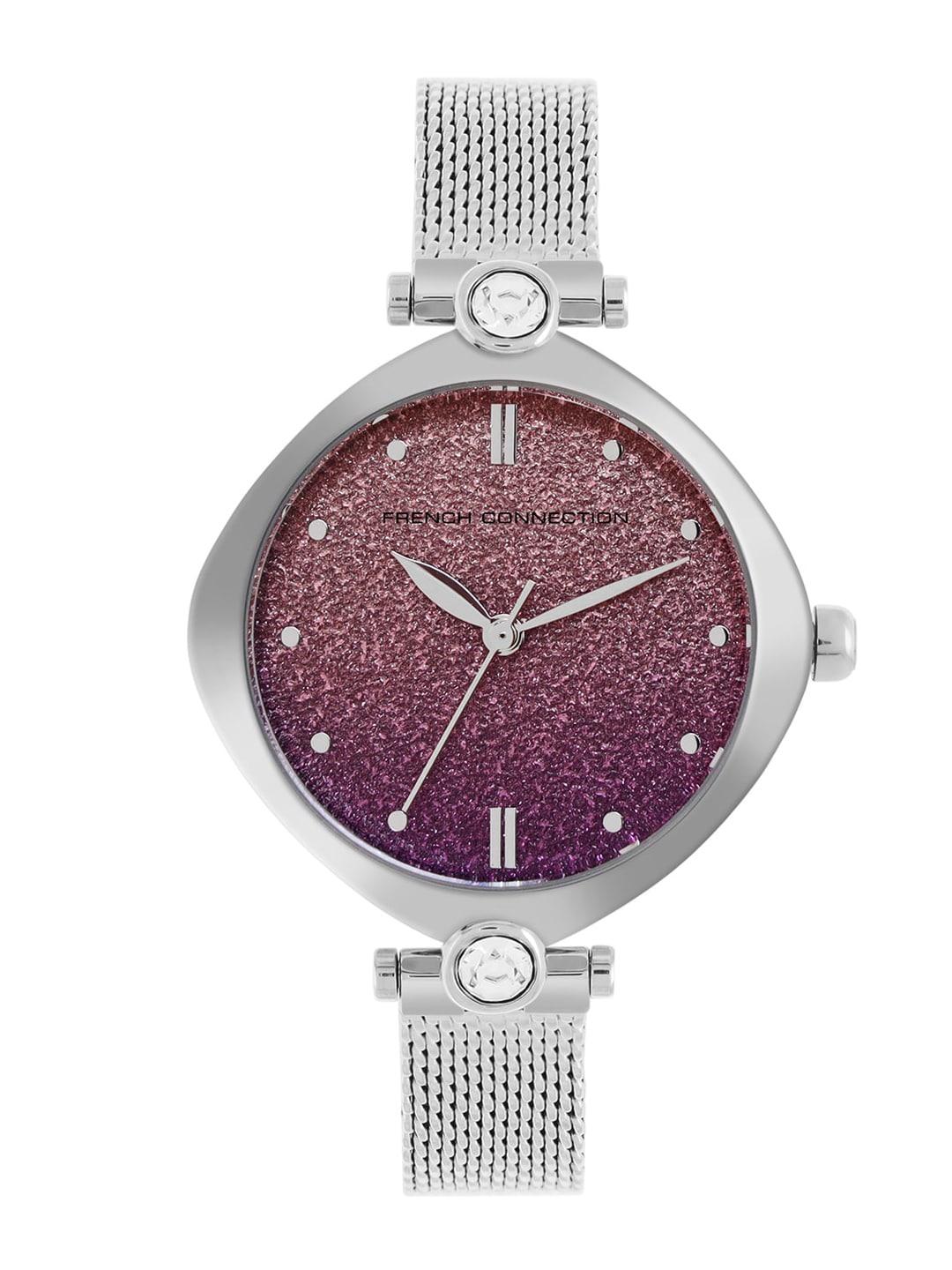 french-connection-women-embellished-dial-&-stainless-steel-analogue-watch-fcp45sm
