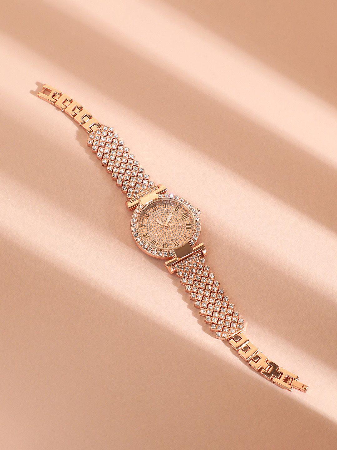 haute-sauce-by-campus-sutra-women-embellished-stainless-steel-watch