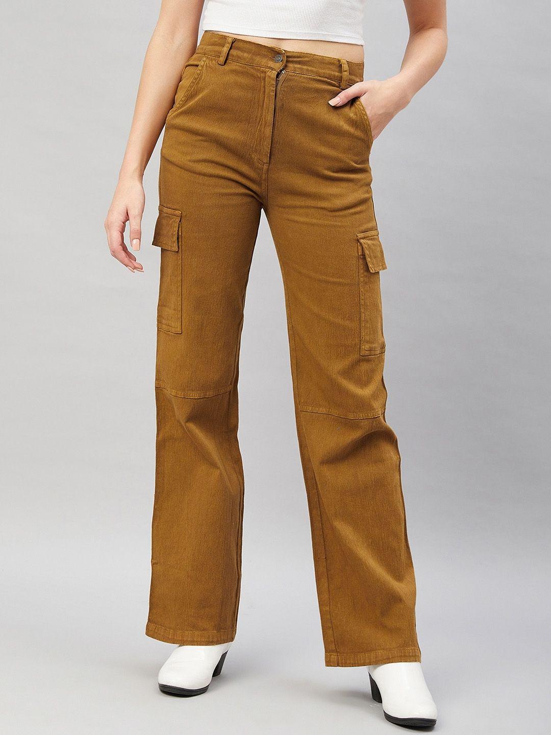 chemistry-women-flared-high-rise-clean-look-cargo-jeans