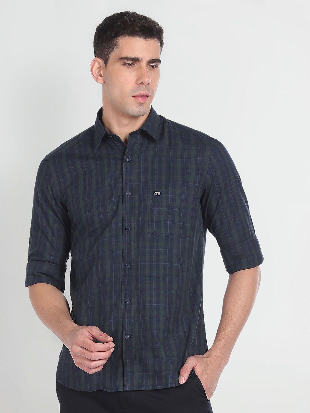 arrow-sport-slim-fit-checked-pure-cotton-casual-shirt