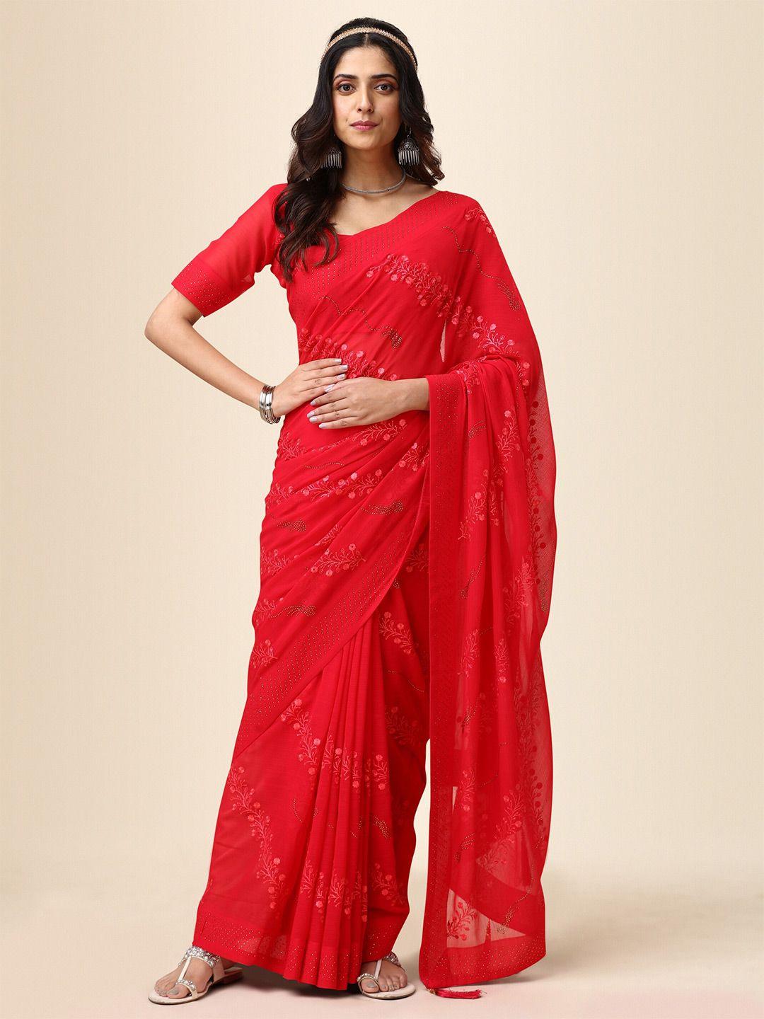 vaidehi-fashion-floral-embroidered-pure-chiffon-leheriya-saree