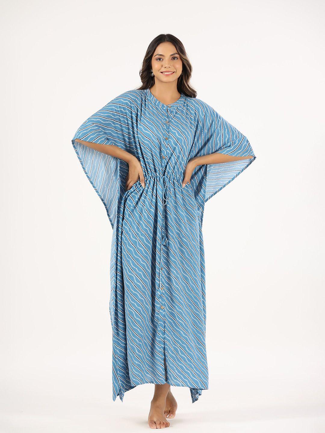 mirari-printed-pure-cotton-maxi-kaftan-nightdress