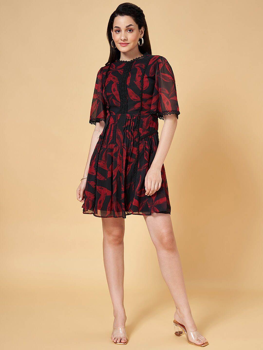 honey-by-pantaloons-floral-printed-round-flared-sleeve-lace-inserts-fit-&-flare-dress