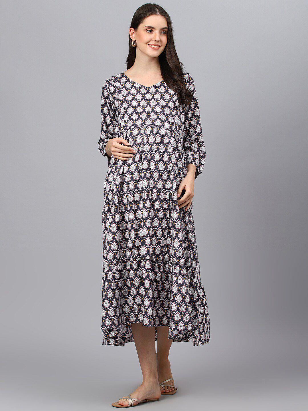 negen-ethnic-motifs-printed-maternity-a-line-midi-dress