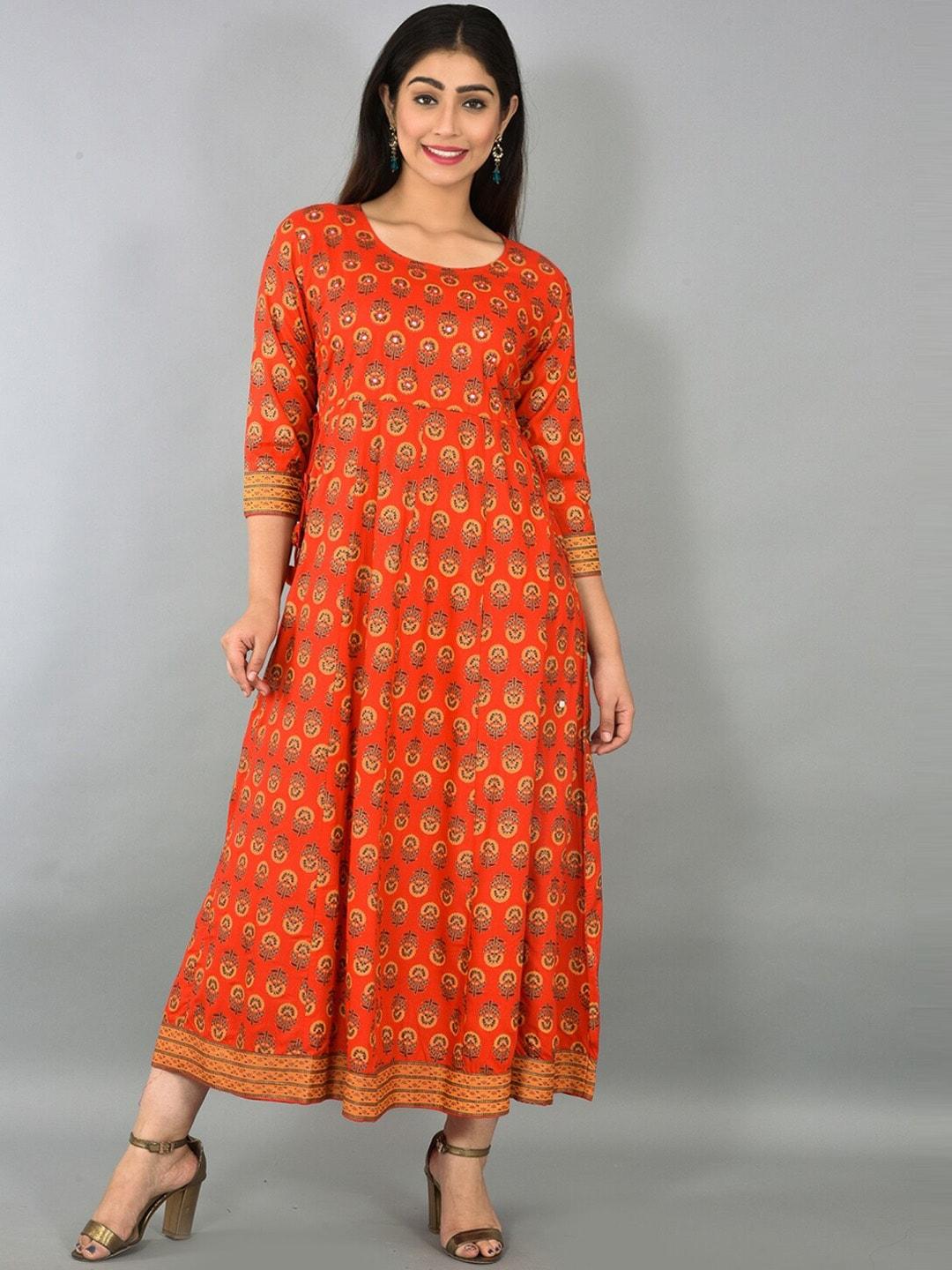 kalini-ethnic-motifs-printed-round-neck-tie-ups-fit-&-flare-maxi-ethnic-dress
