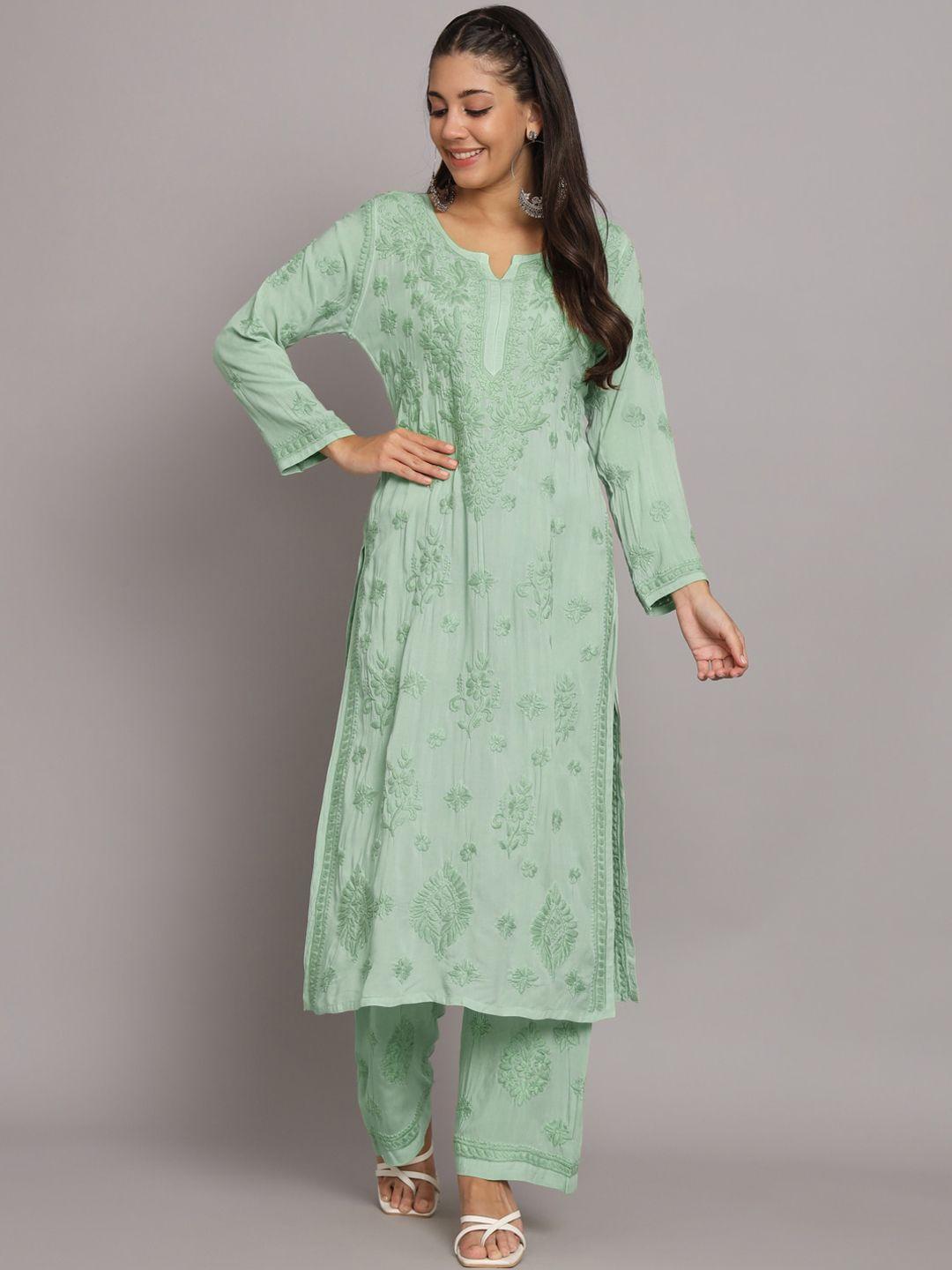 paramount-chikan-women-sea-green-ethnic-motifs-embroidered-regular-chikankari-kurta-with-palazzos