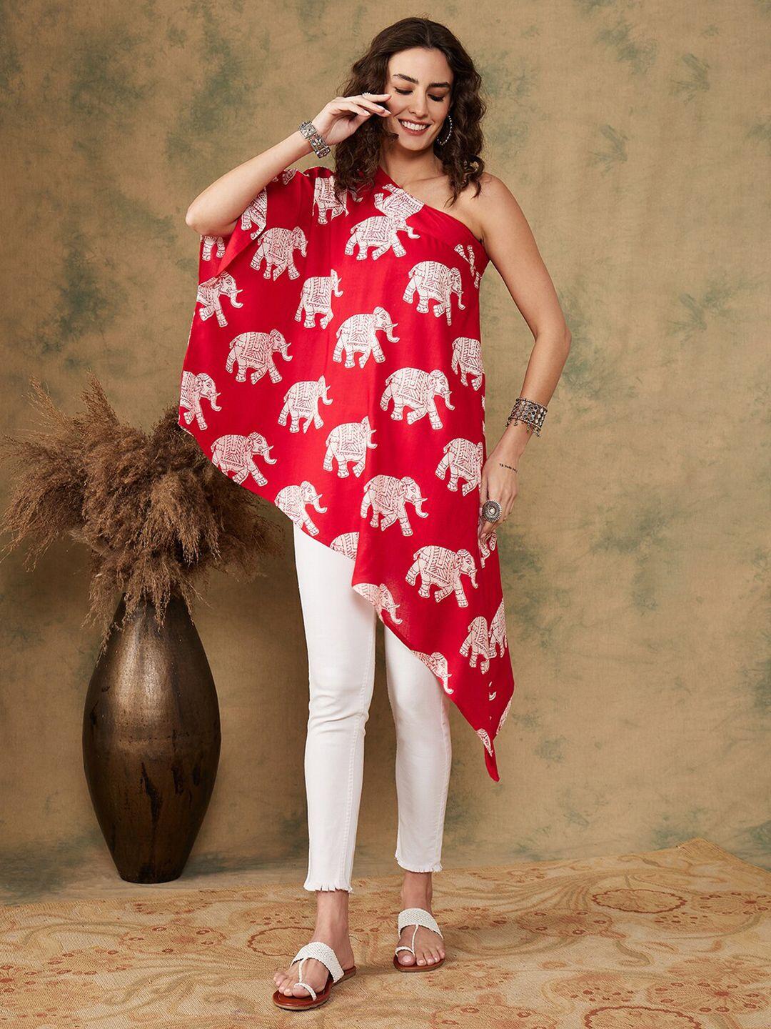 inweave-red-floral-print-kimono-sleeve-top