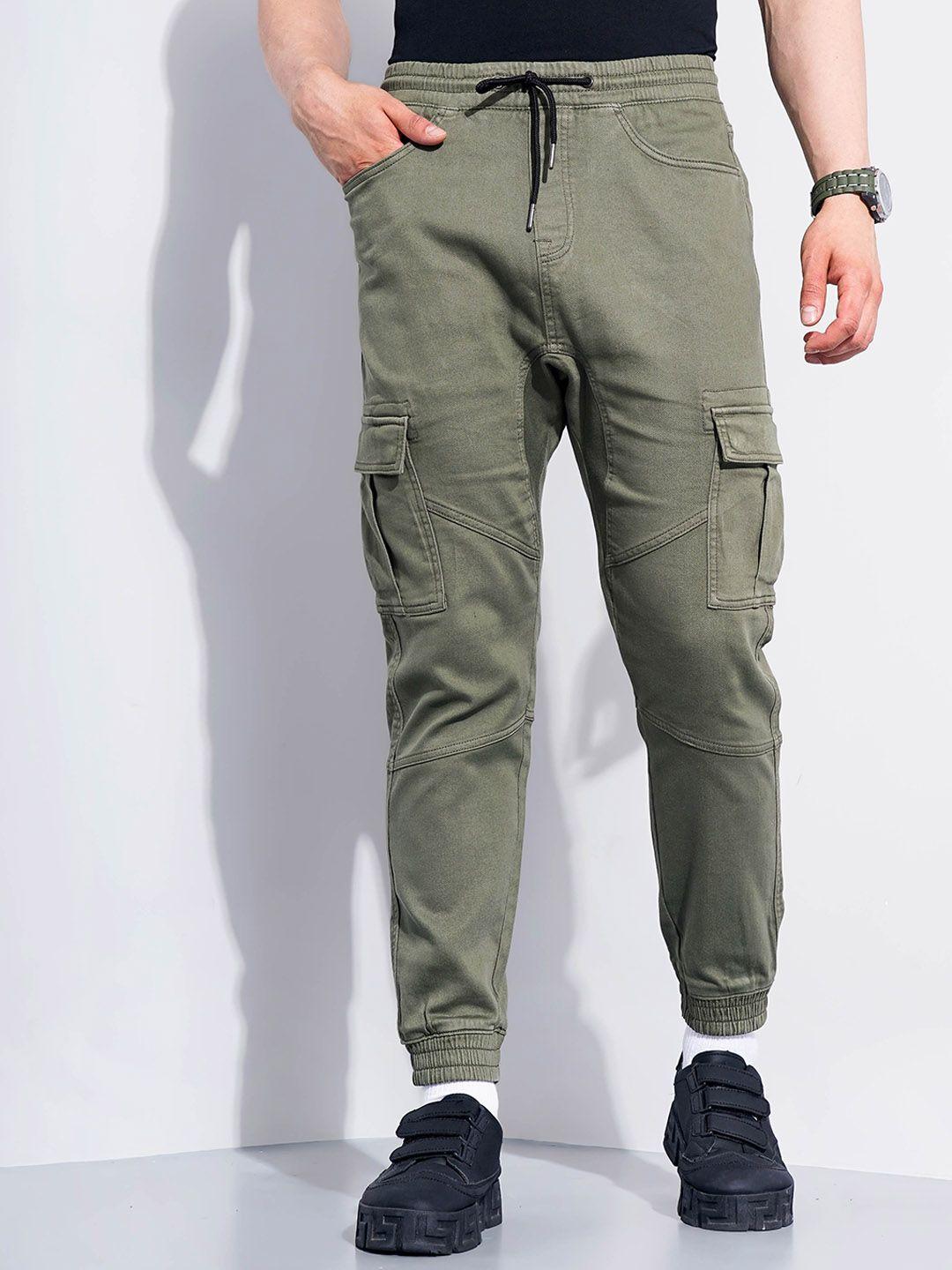 celio-men-mid-rise-cotton-cargos-trousers