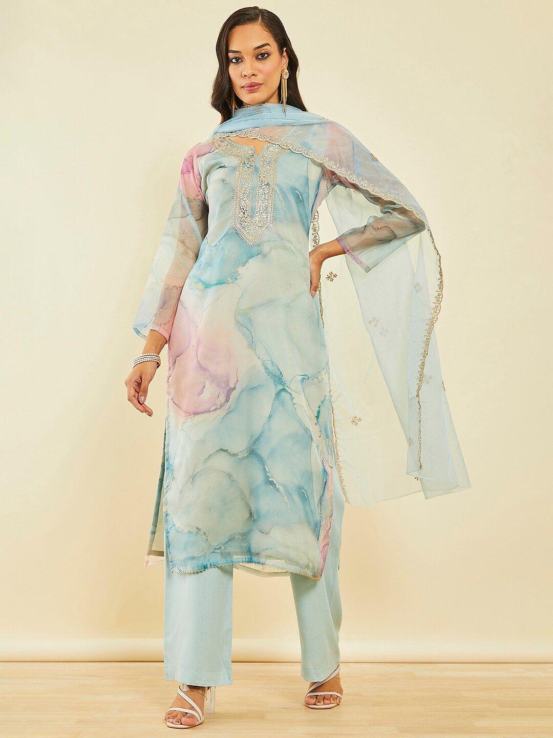 soch-blue-abstract-printed-unstitched-dress-material