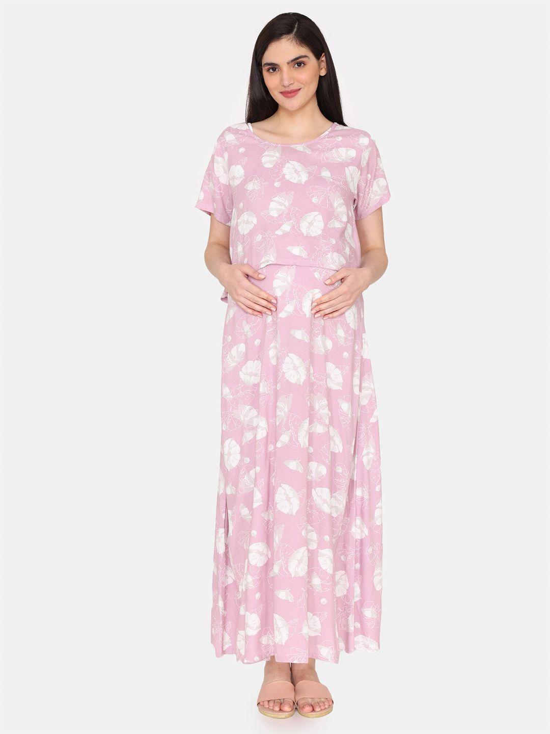 coucou-by-zivame-floral-printed-maternity-maxi-nightdress