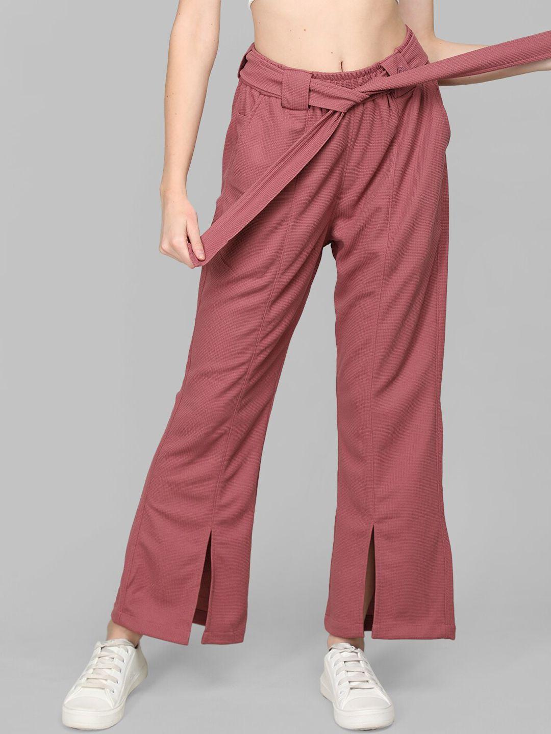 chkokko-women-waist-belt-flared-trouser