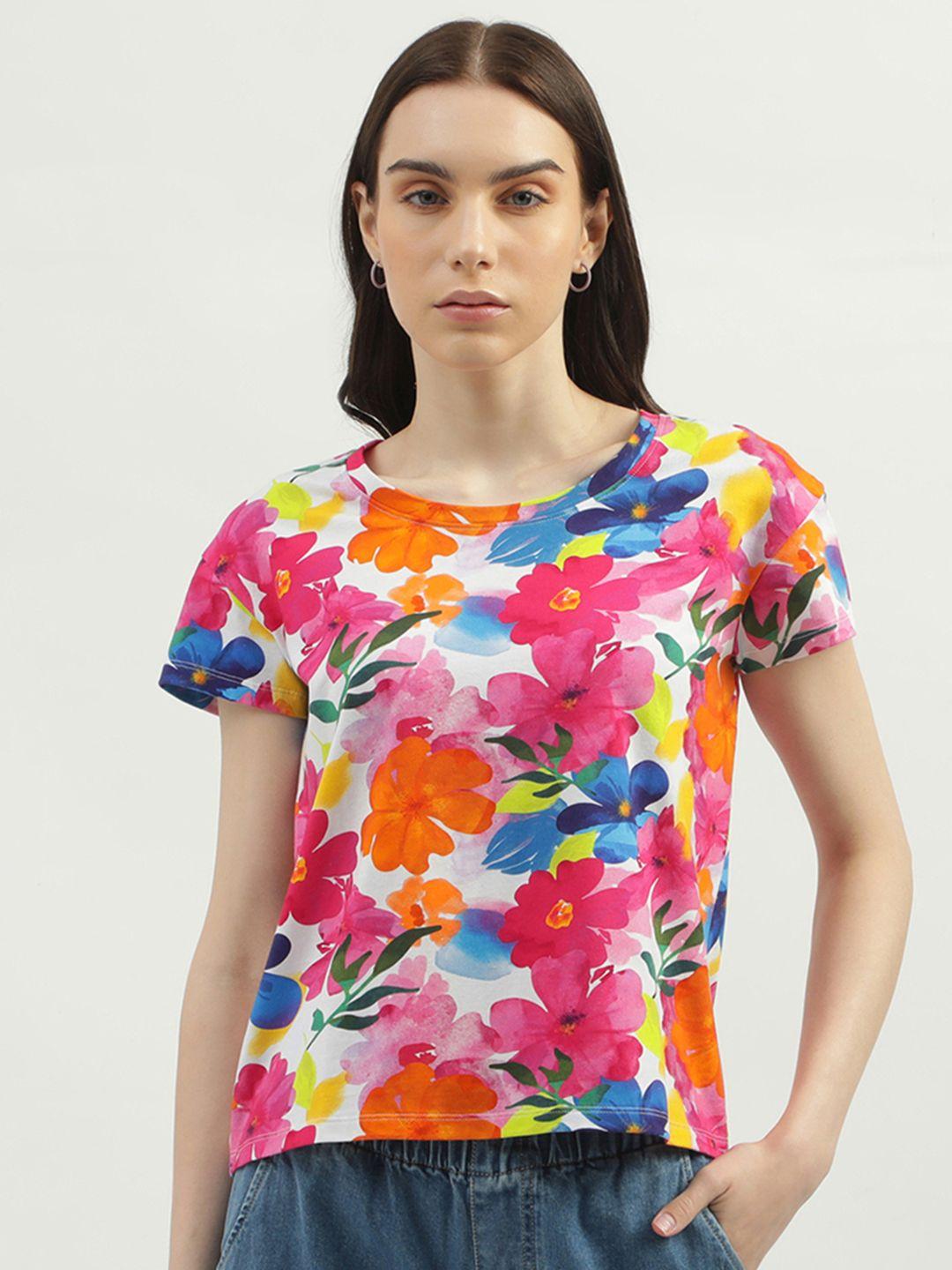 united-colors-of-benetton-floral-printed-cotton-t-shirt