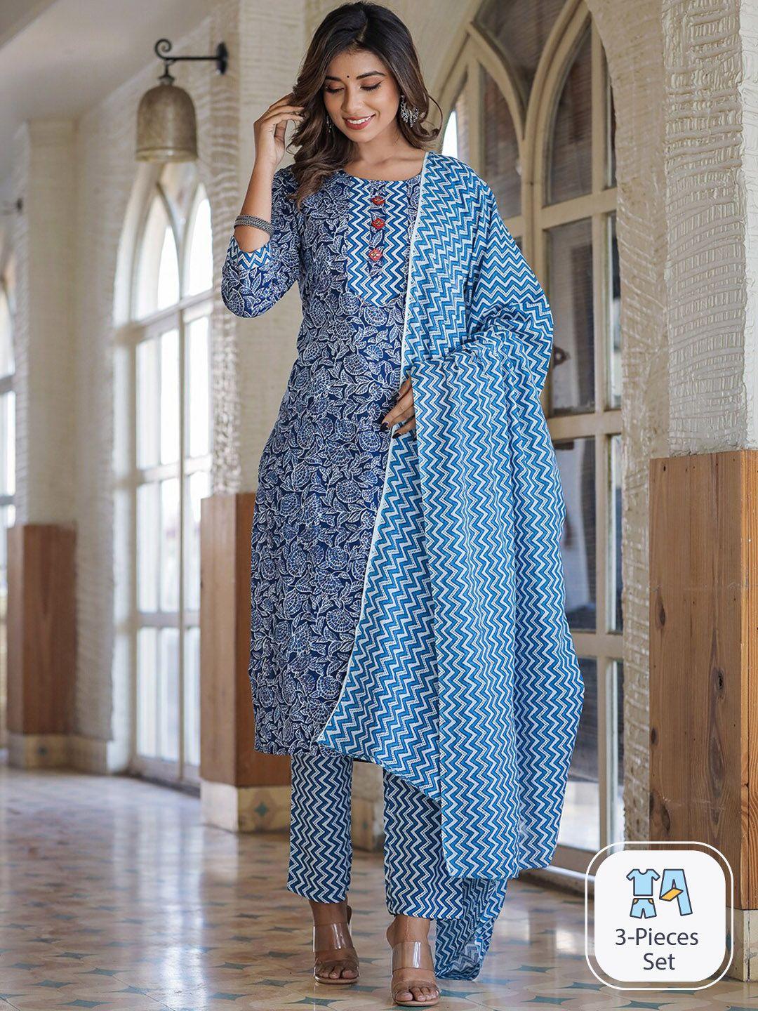 kalini-ethnic-motif-printed-pure-cotton-straight-kurta-with-trousers-&-dupatta