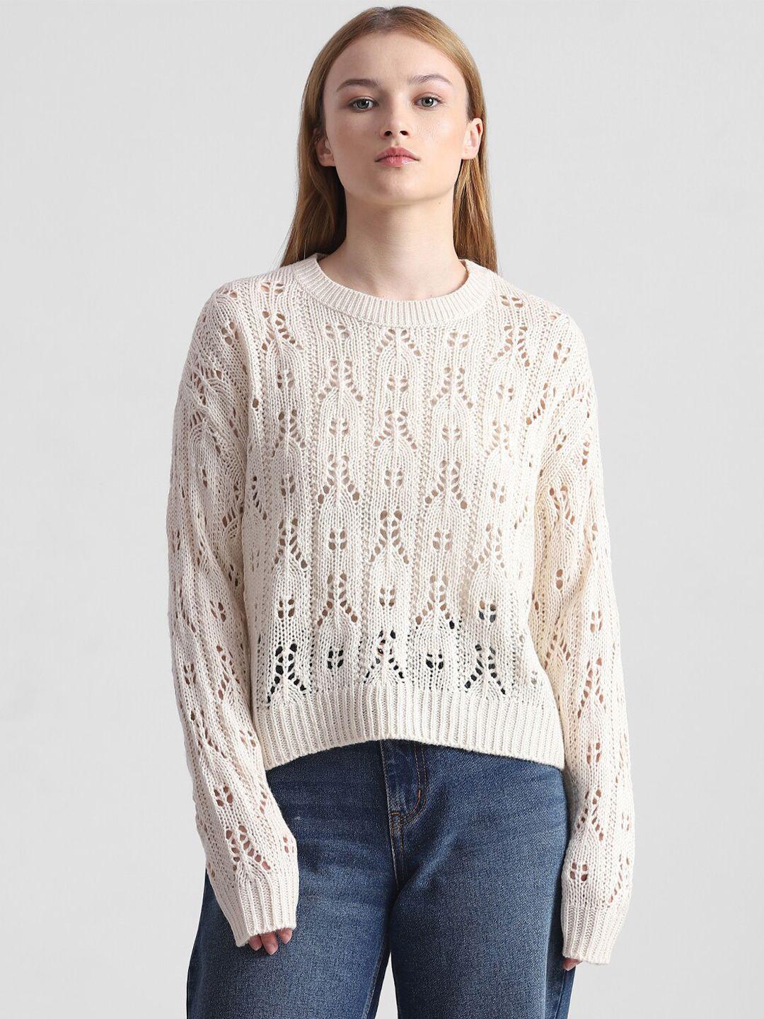 only-self-design-open-knit-pullover