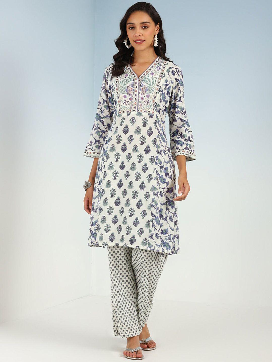 lakshita-floral-printed-regular-kurta-with-trousers