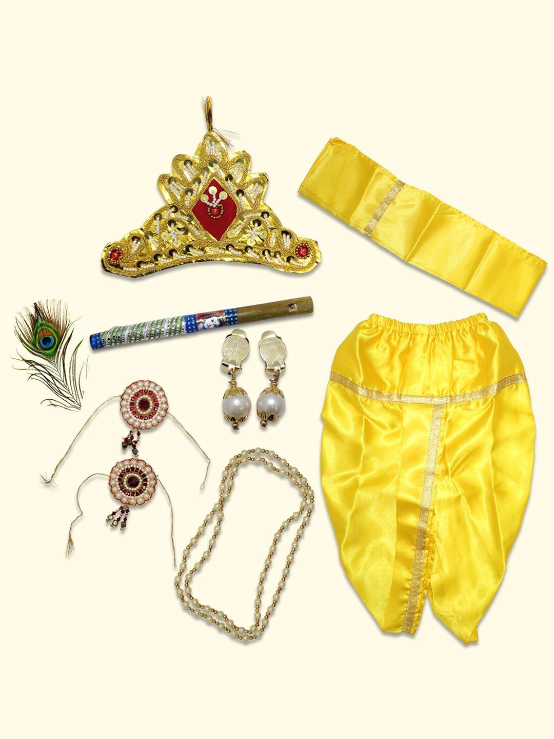 born-babies-unisex-krishna-costume-ethnic-wear-cotton-clothing-set