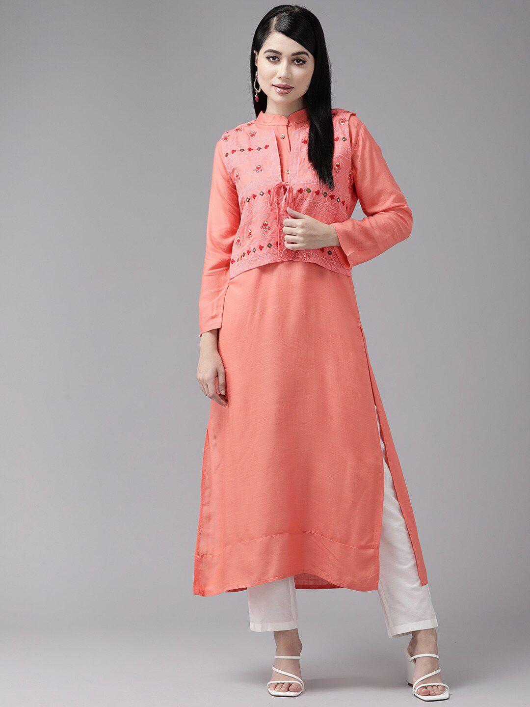 baesd-mandarin-collar-straight-cotton-kurta
